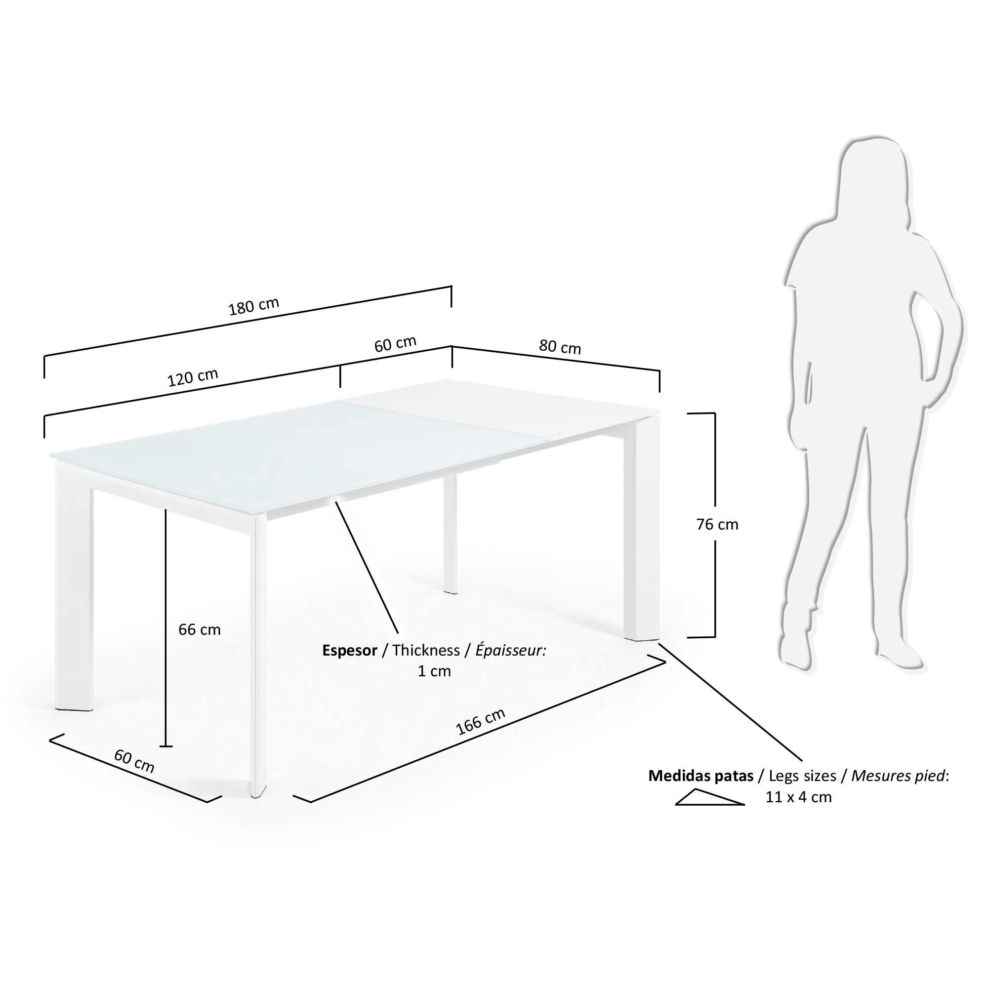 KAVE HOME Esstisch AXIS KAVE HOME Ausziehtisch AXIS