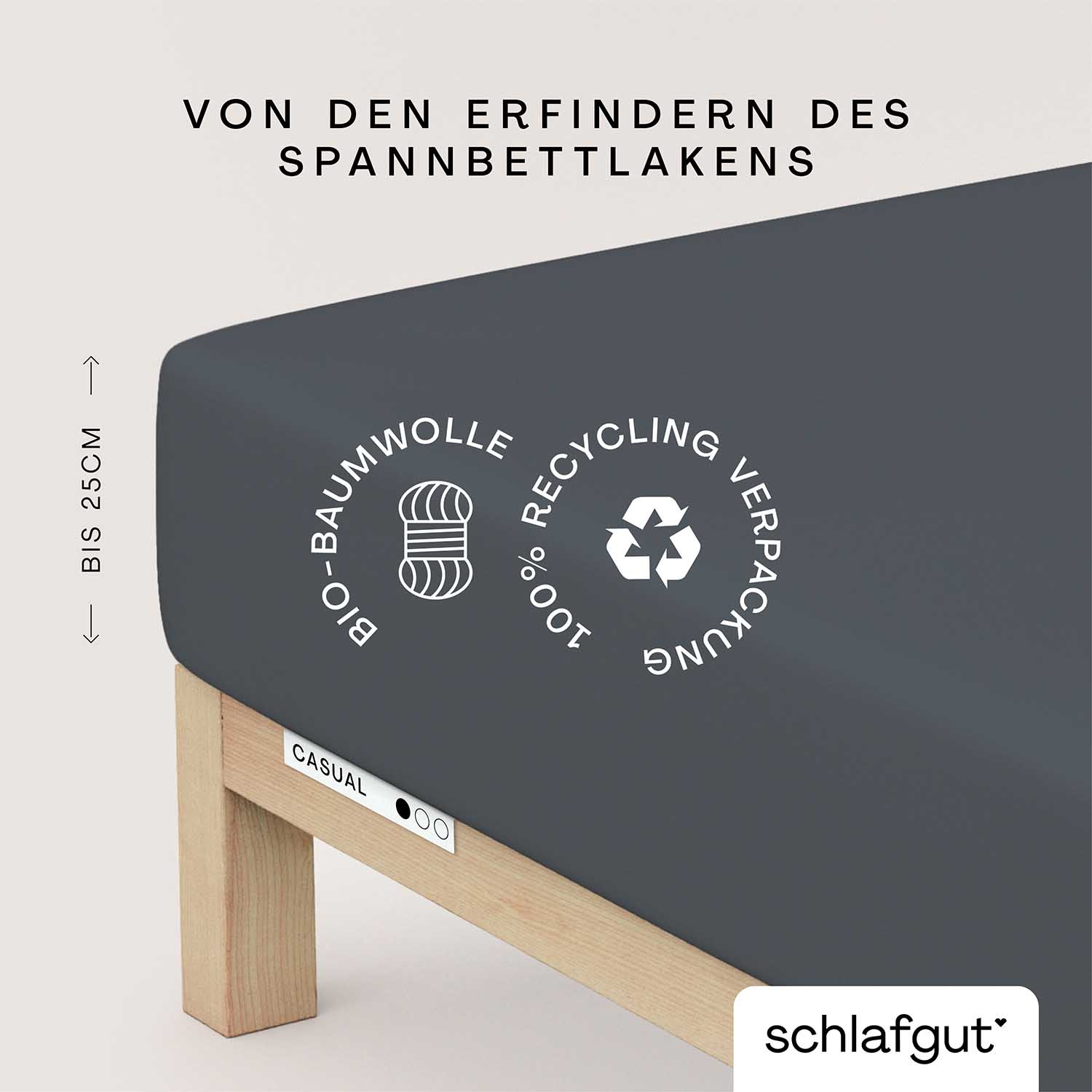 SCHLAFGUT fitted sheet CASUAL