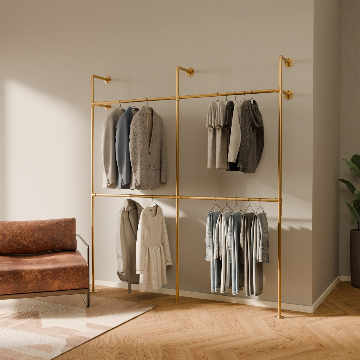 Système de tringle à vêtements PAMO KIM DOUBLE 2