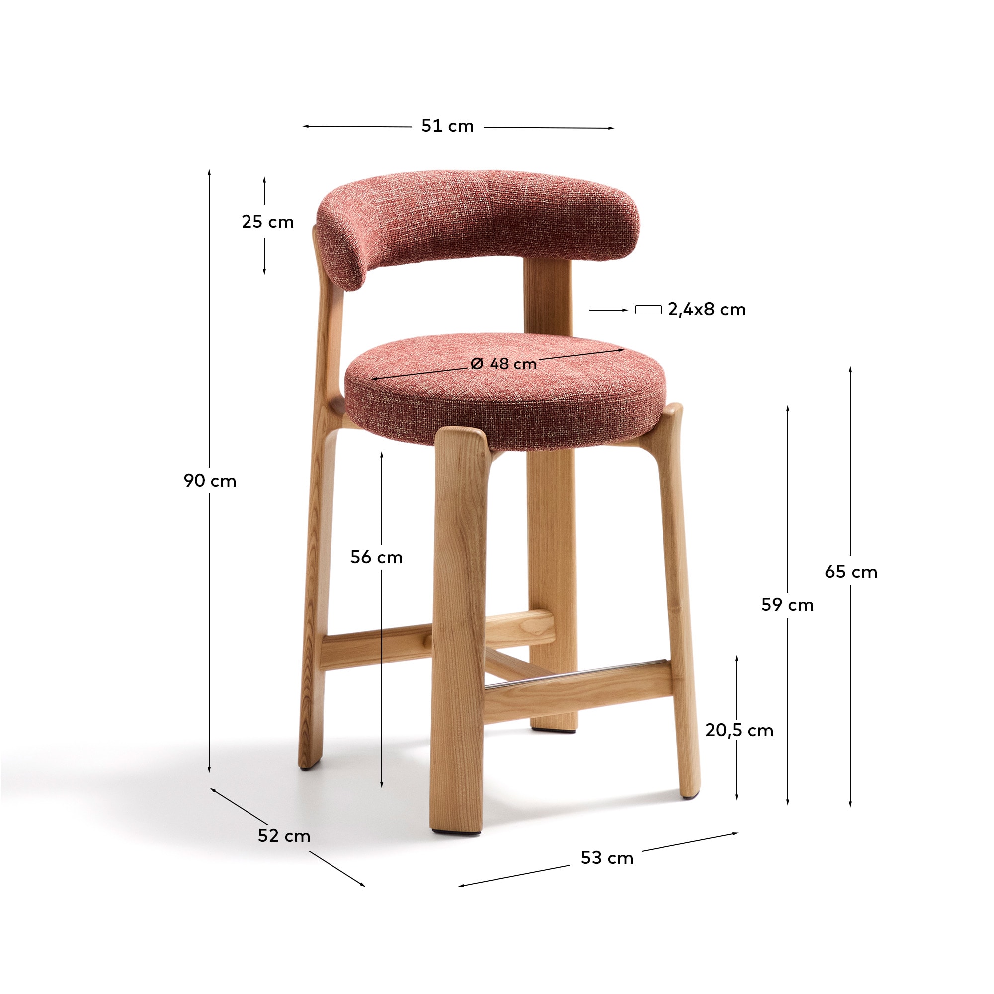 Kave Home GRANITE Footstool