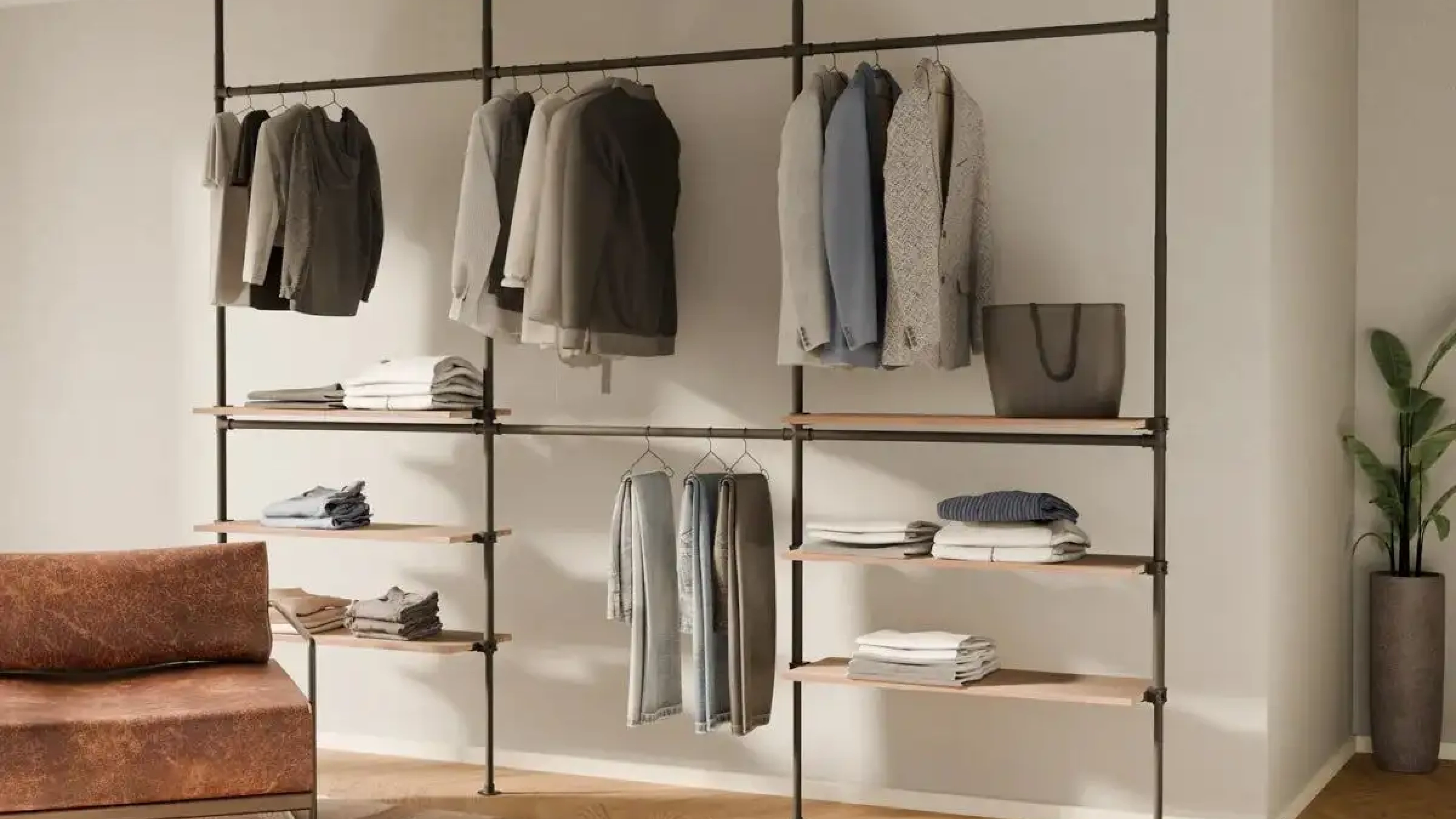 Open wardrobes