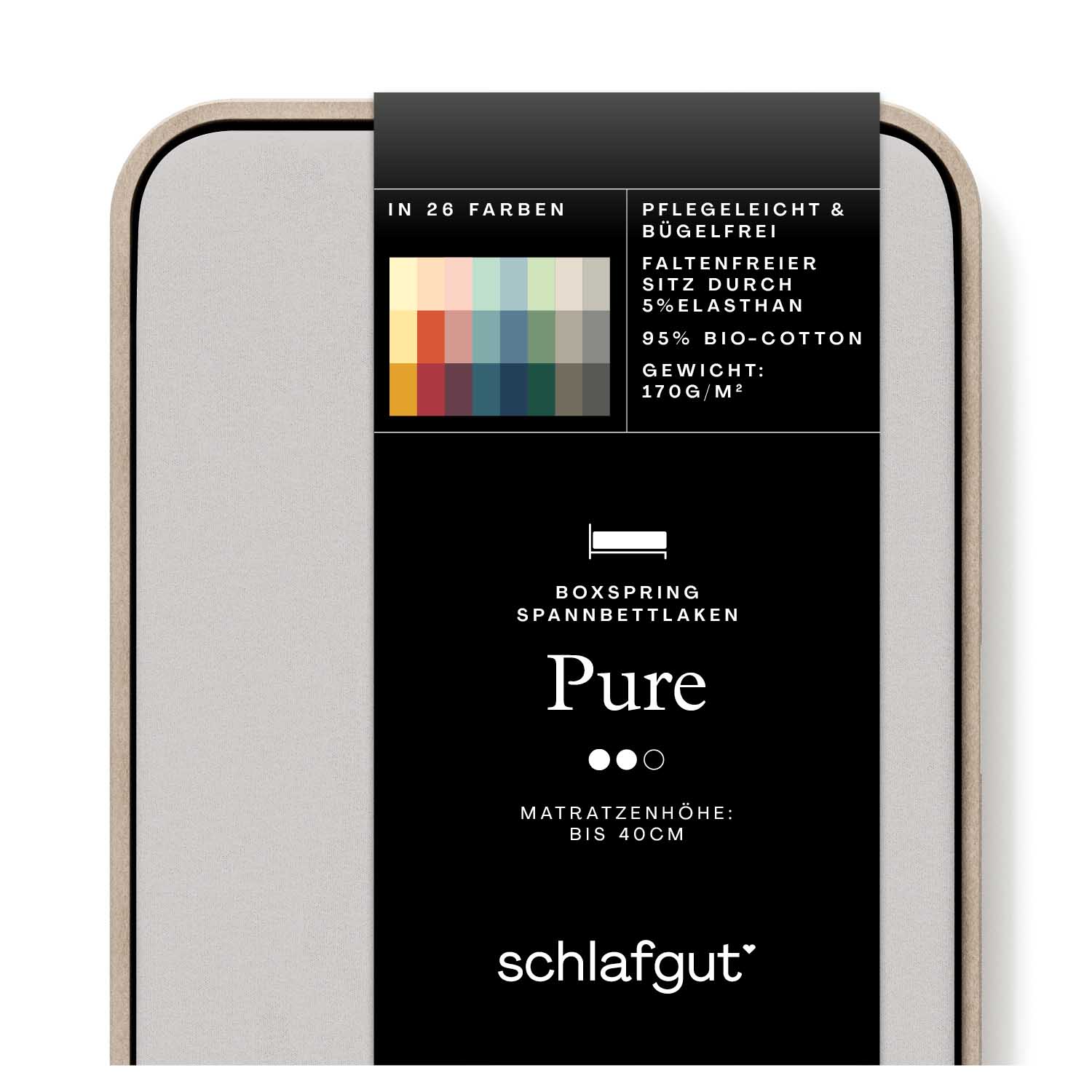 SCHLAFGUT Spannbettlaken PURE