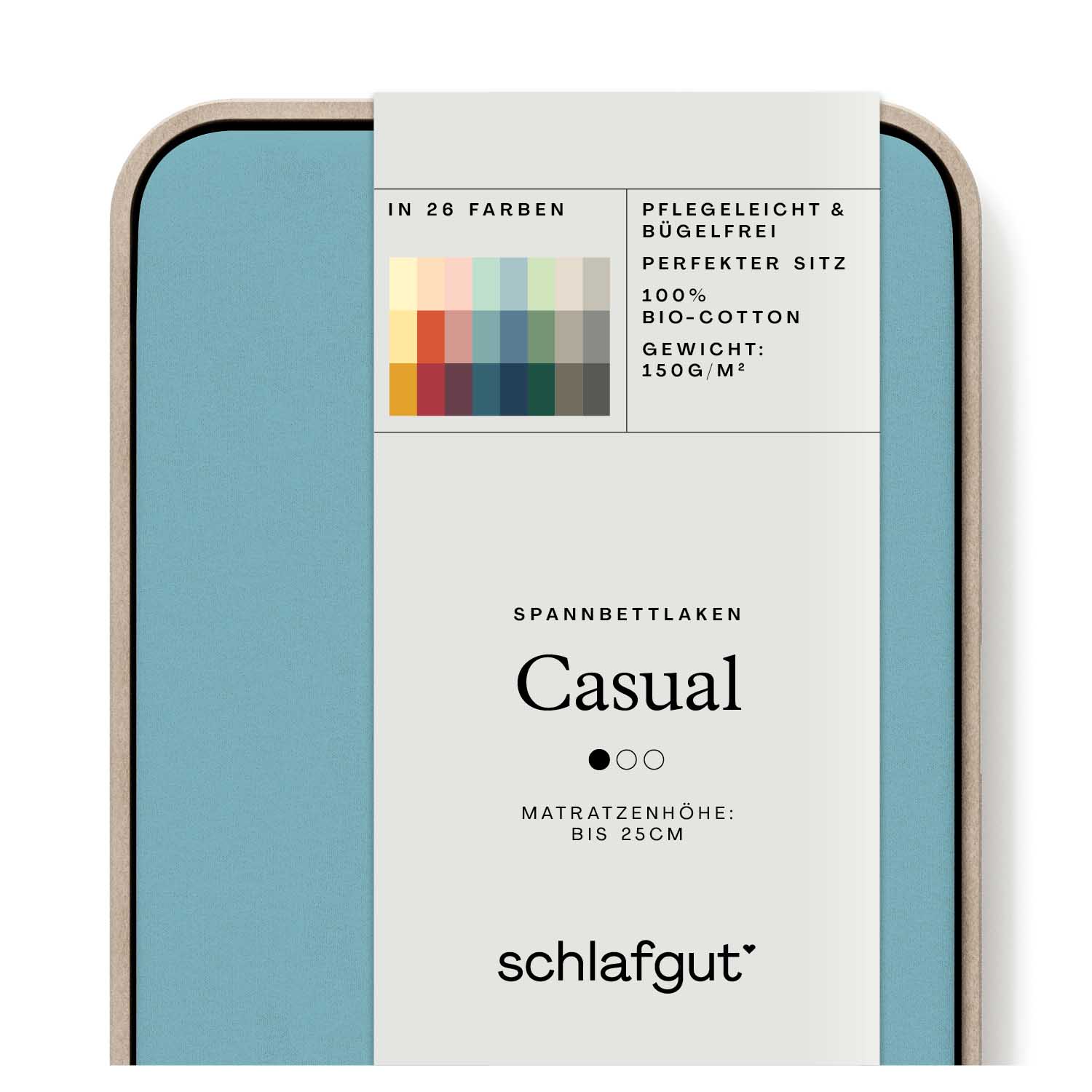 SCHLAFGUT fitted sheet CASUAL