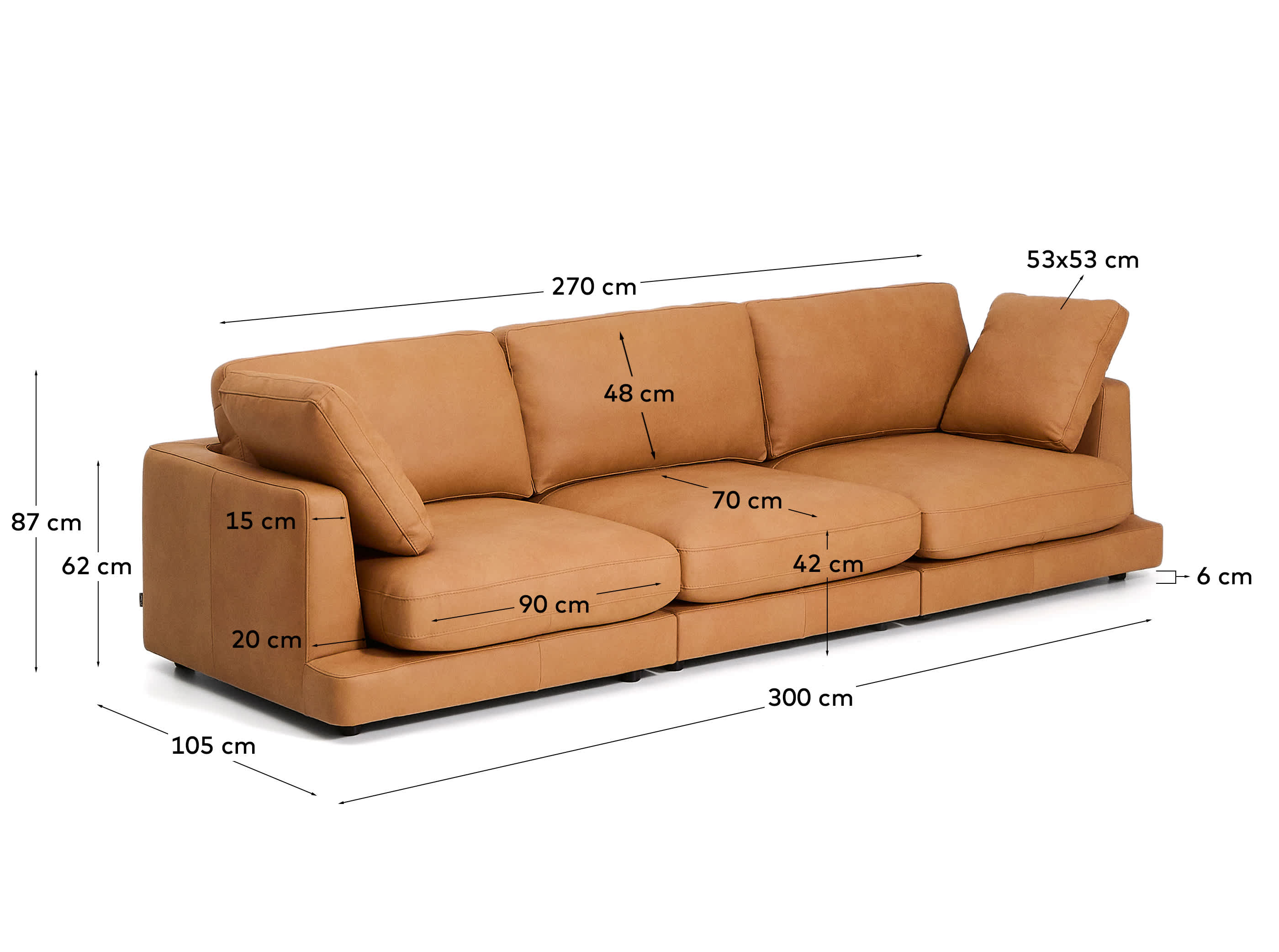 KAVE HOME LEATHER GALA sofa