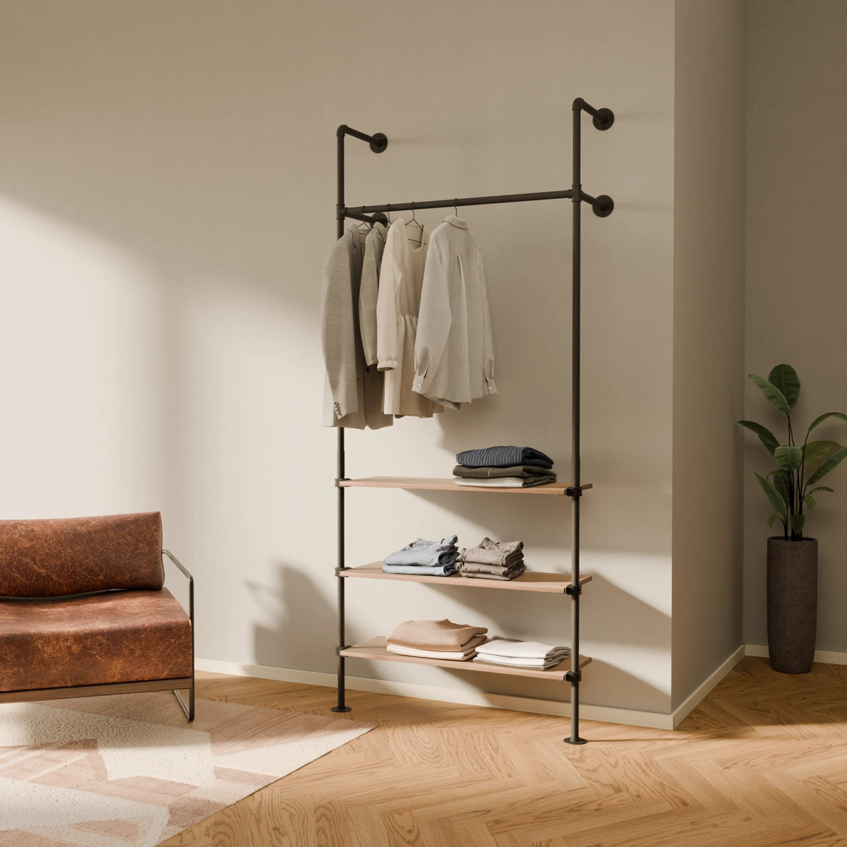 PAMO Kleiderstangensystem KIM 1 OAK
