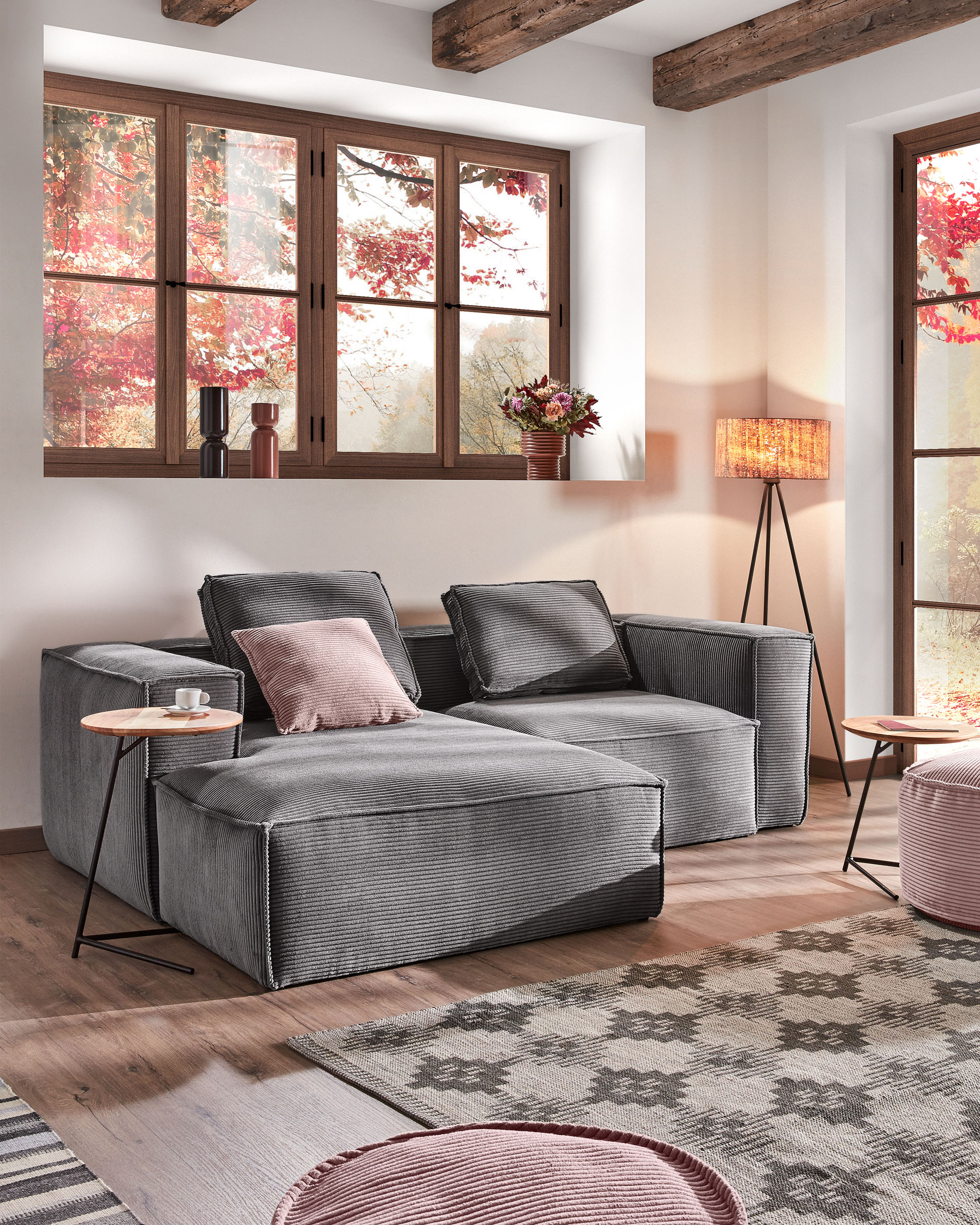 KAVE HOME Sofa ZENIRA KAVE HOME Beistelltisch-Set ASHA