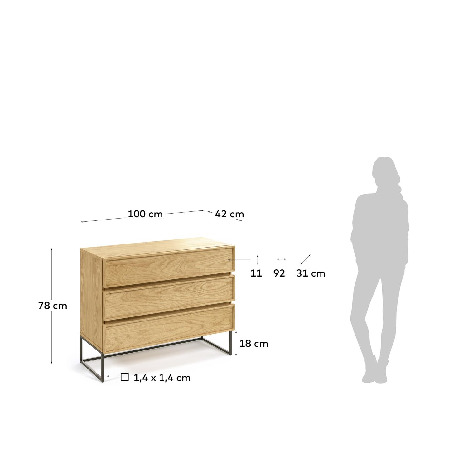 KAVE HOME TAIANA chest of drawers