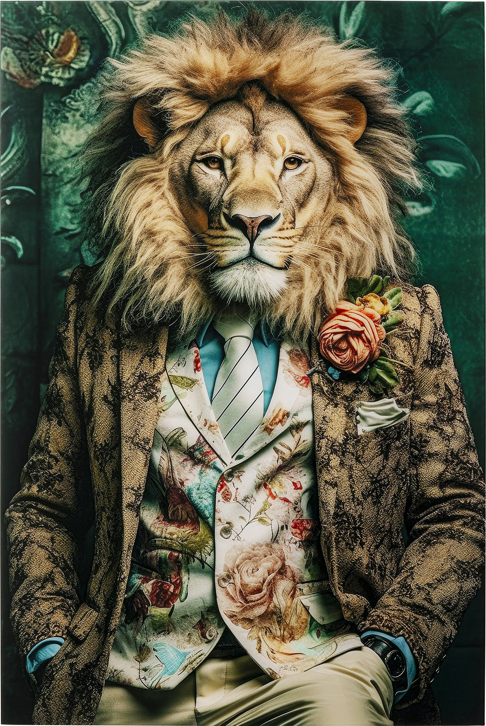 KARE glass picture MISTER LION
