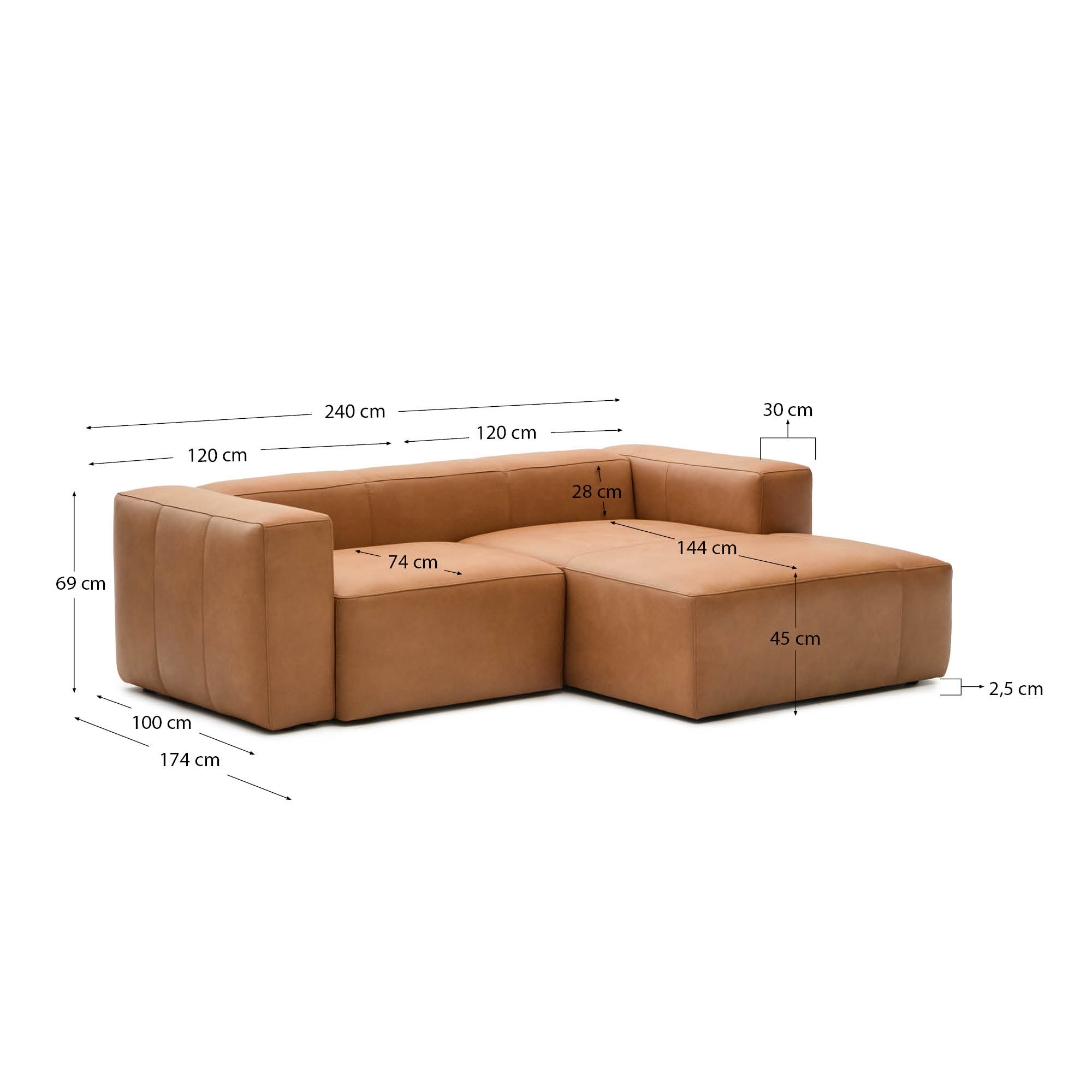 KAVE HOME Daybed LEATHERBLOK