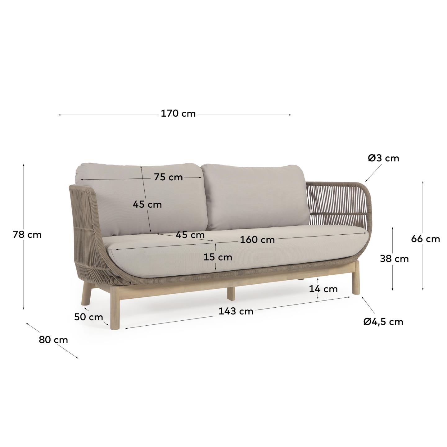 KAVE HOME Gartensofa CATALINA KAVE HOME Gartensofa CATALINA