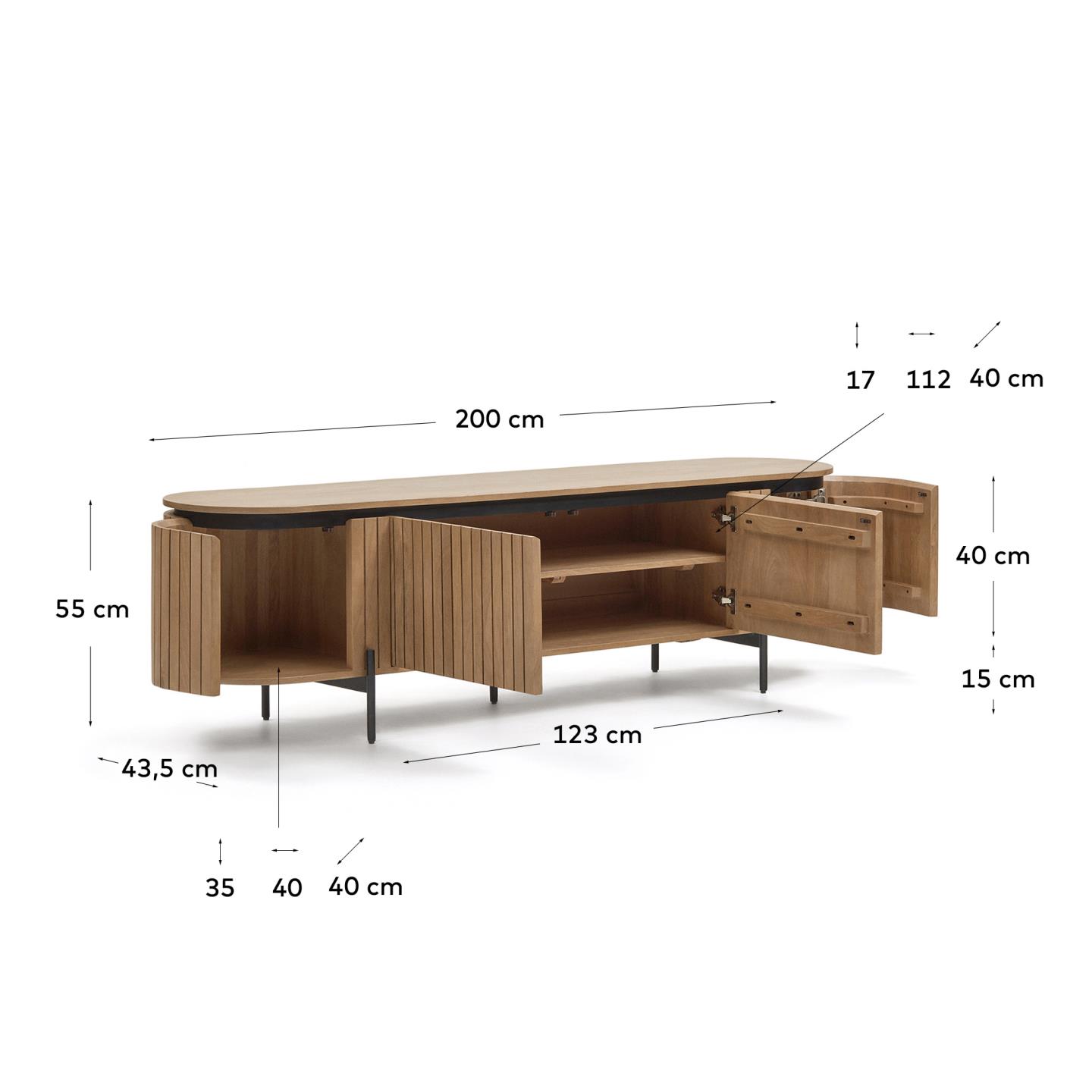 KAVE HOME Lowboard LICIA KAVE HOME TV-Möbel LICIA