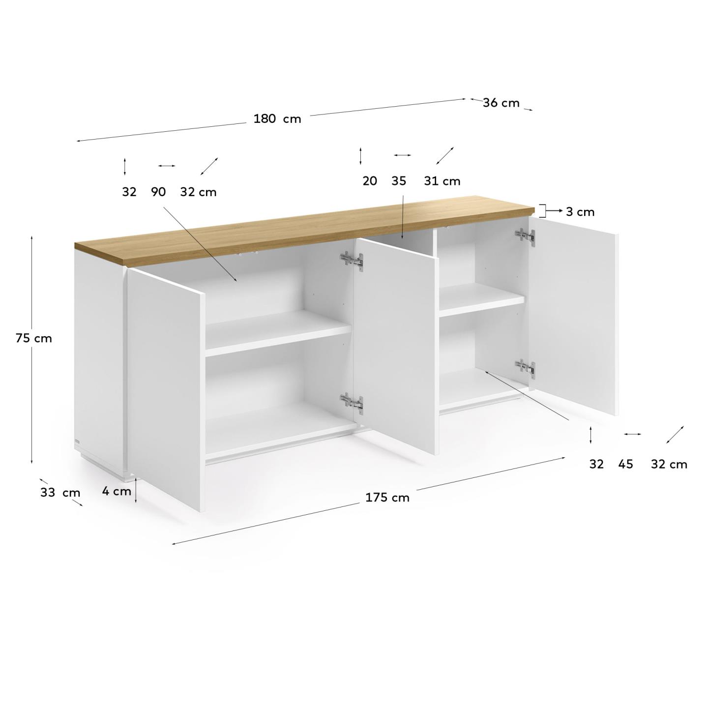 KAVE HOME Sideboard ABILEN KAVE HOME Sideboard ABILEN