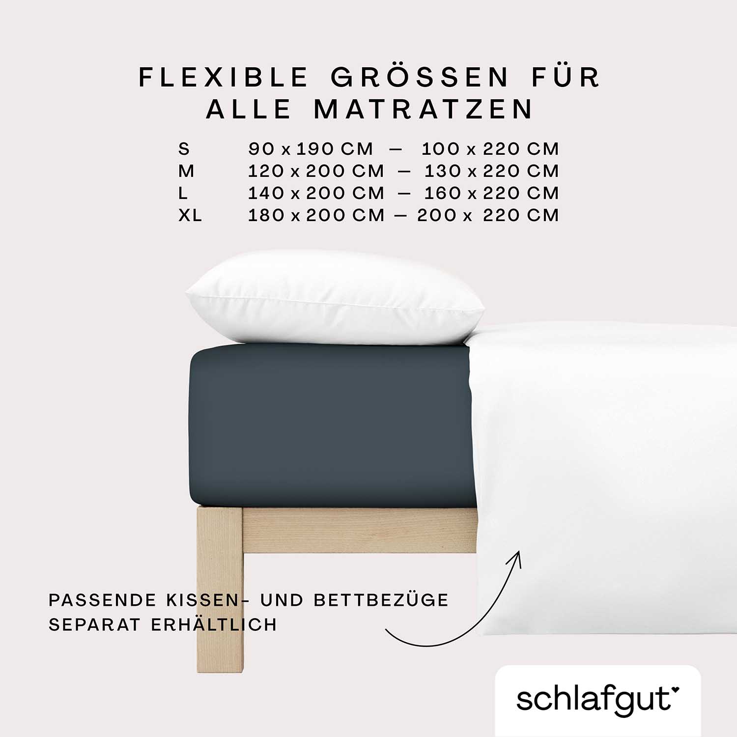 SCHLAFGUT Boxspring-Spannbettlaken PURE