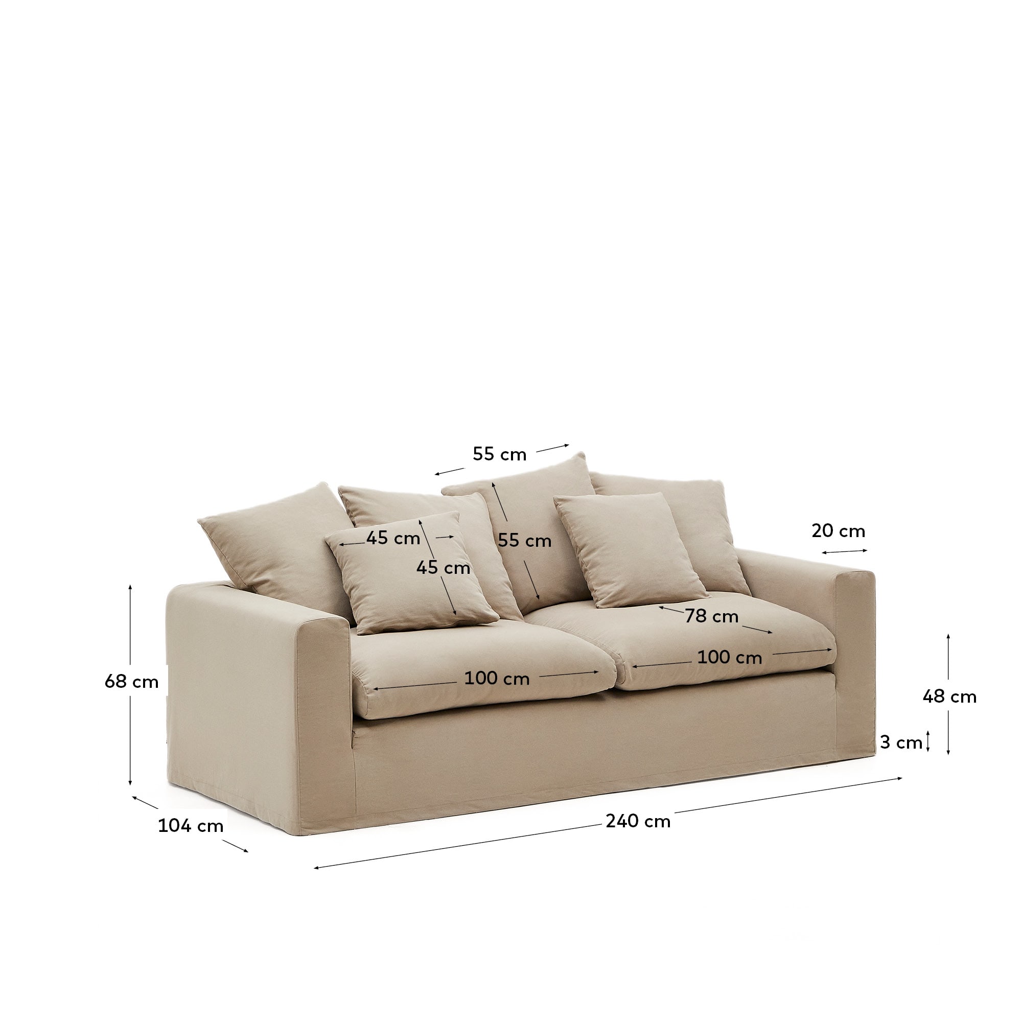 KAVE HOME Sofa NORA