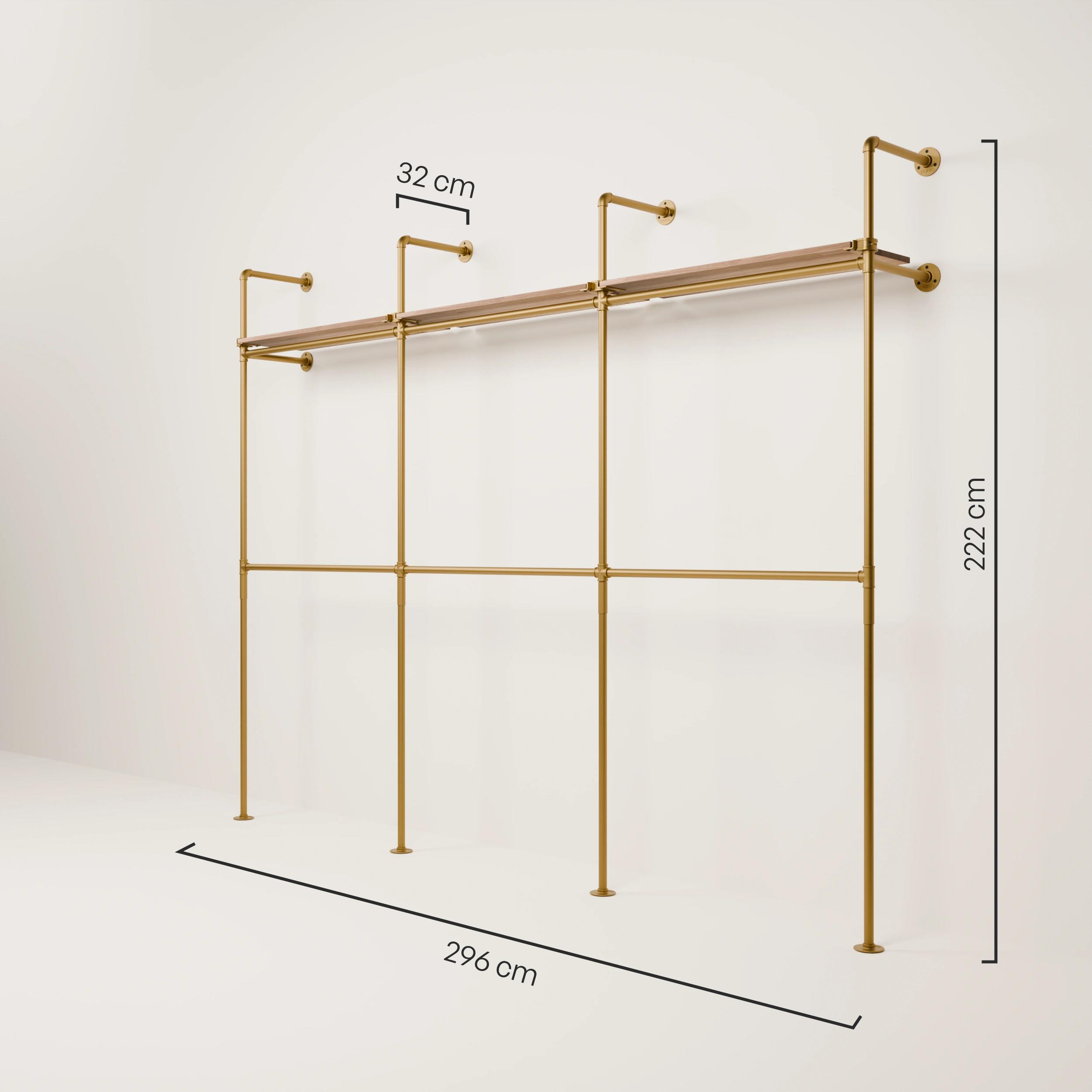 PAMO Kleiderstangensystem KIM DOUBLE 3 OAK