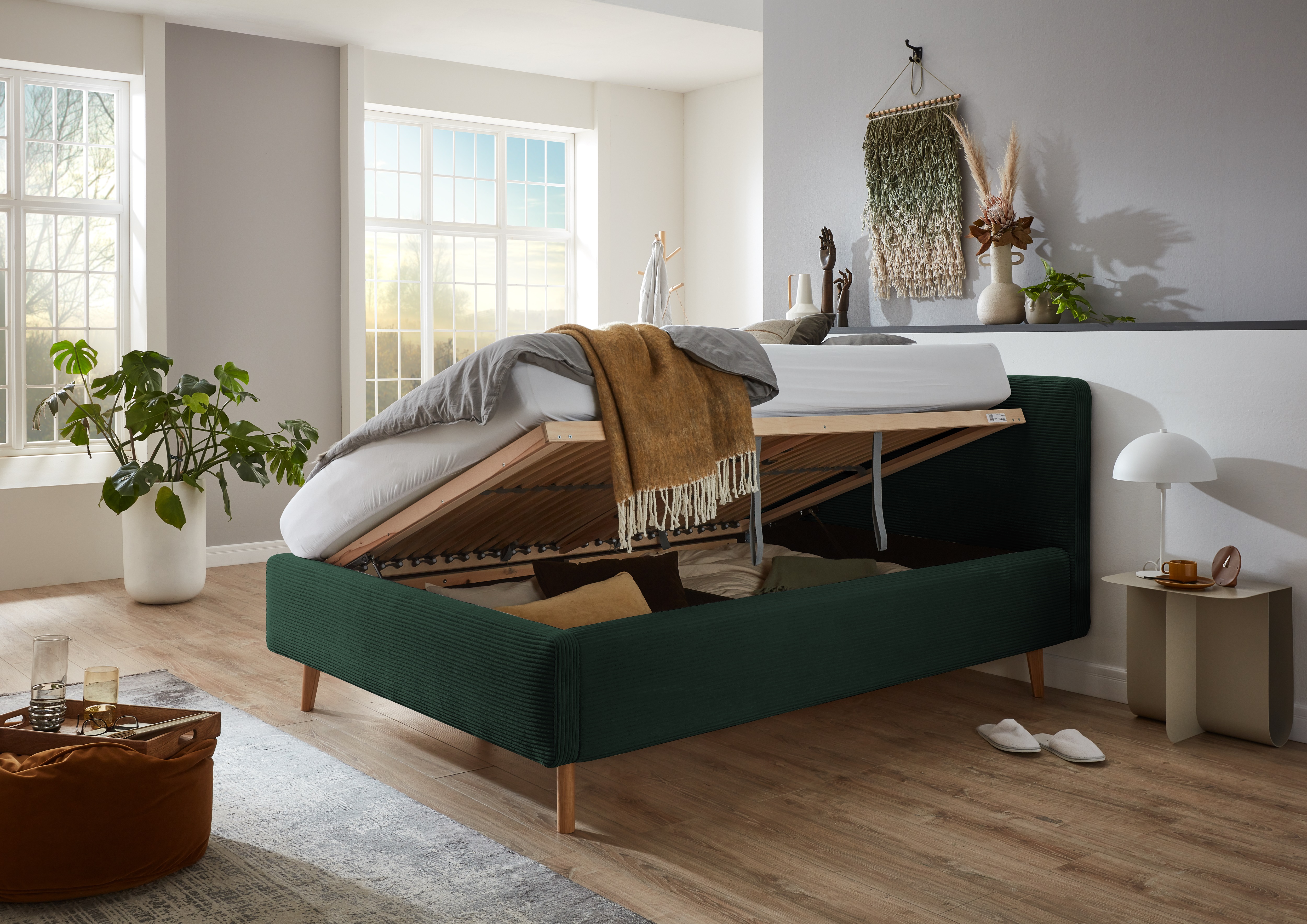 MEISE Lit rembourré MATTIS avec coffre de lit