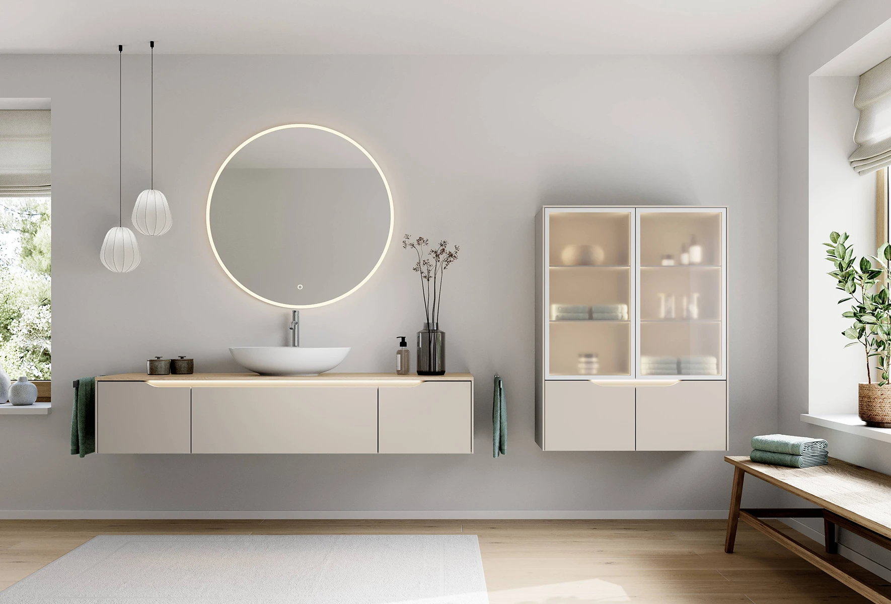 Modern bathroom with high-quality bathroom furniture