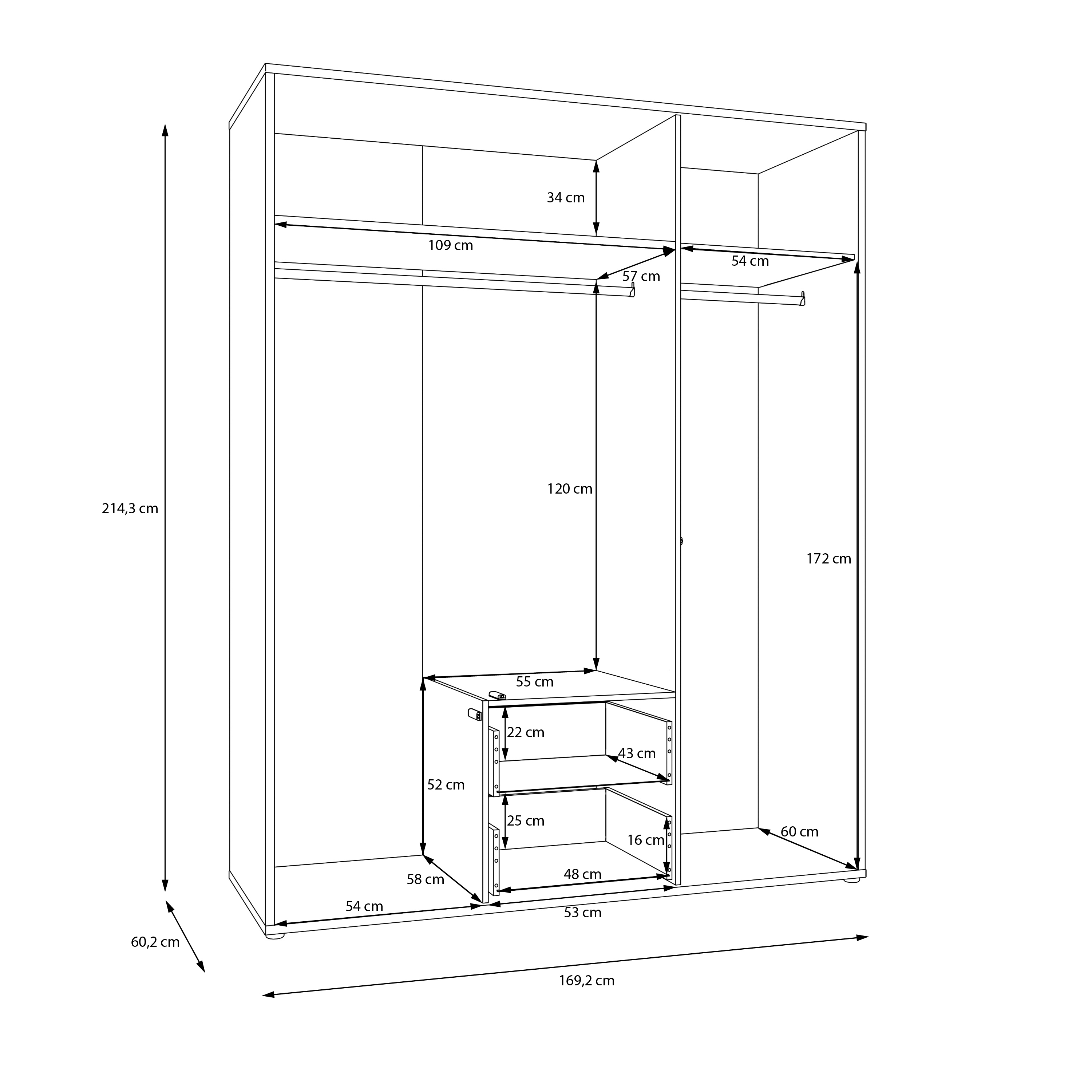 FORTE Kleiderschrank ALICE SPRINGS