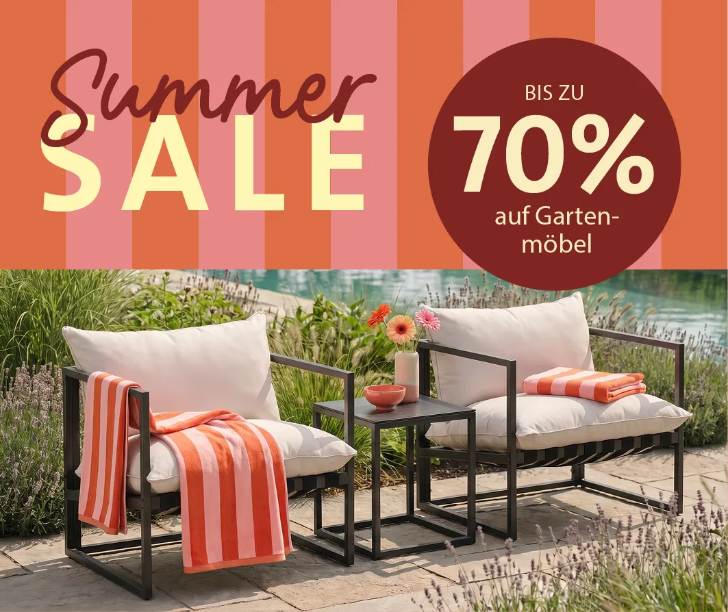 Summer Sale – Bis zu 70 % auf Gartenmöbel