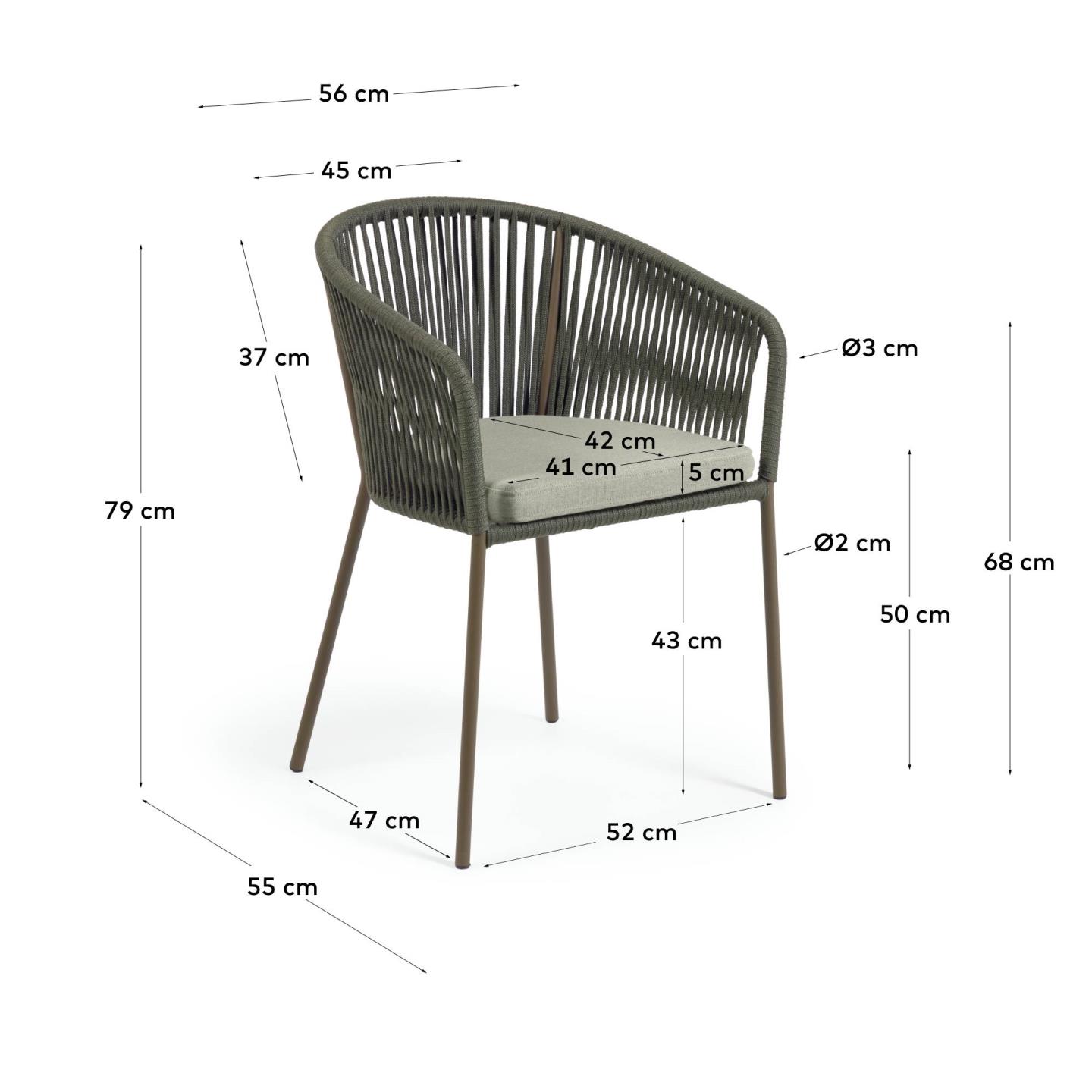 KAVE HOME Gartenstuhl YANET KAVE HOME Gartenstuhl YANET