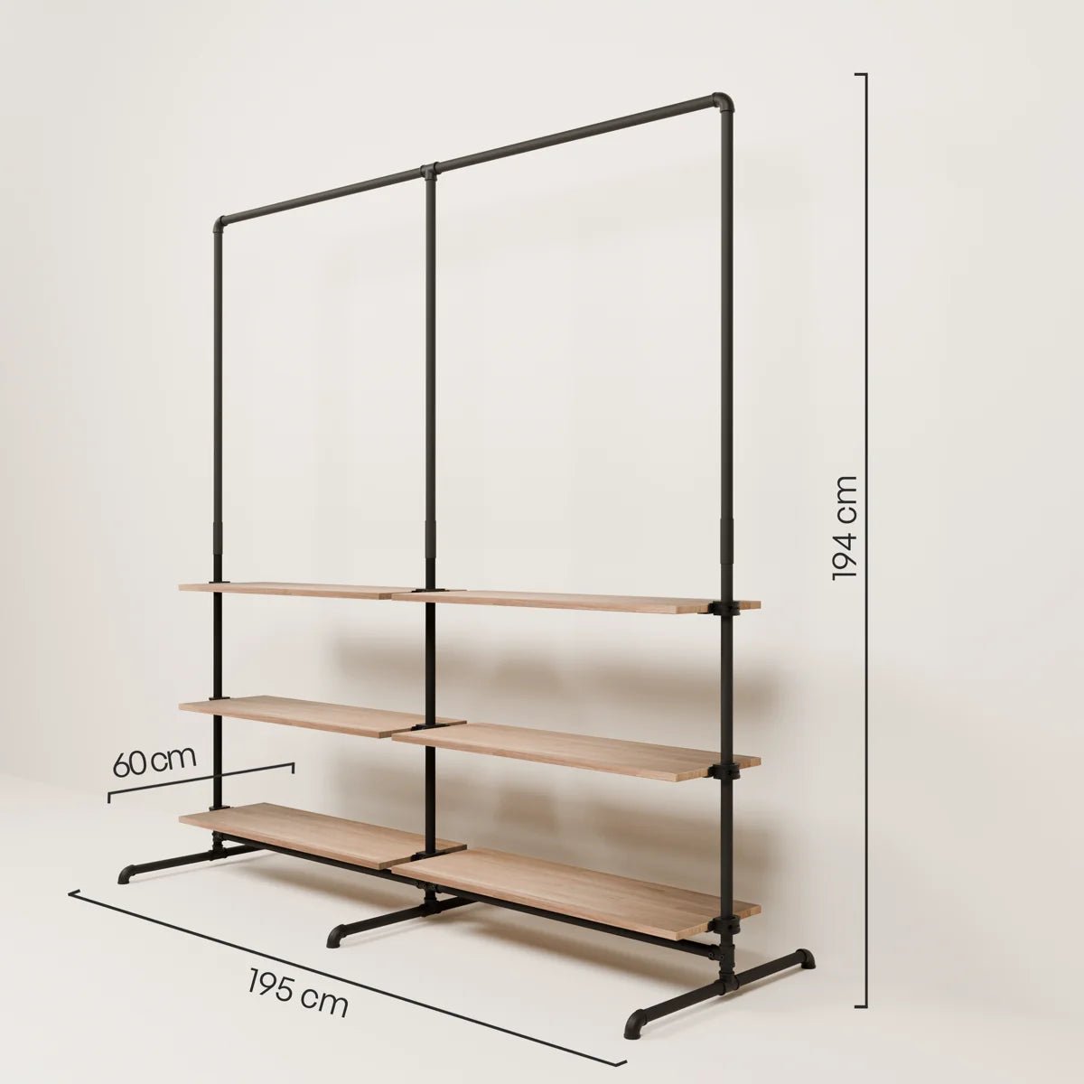 PAMO Kleiderständer LAS 2 OAK