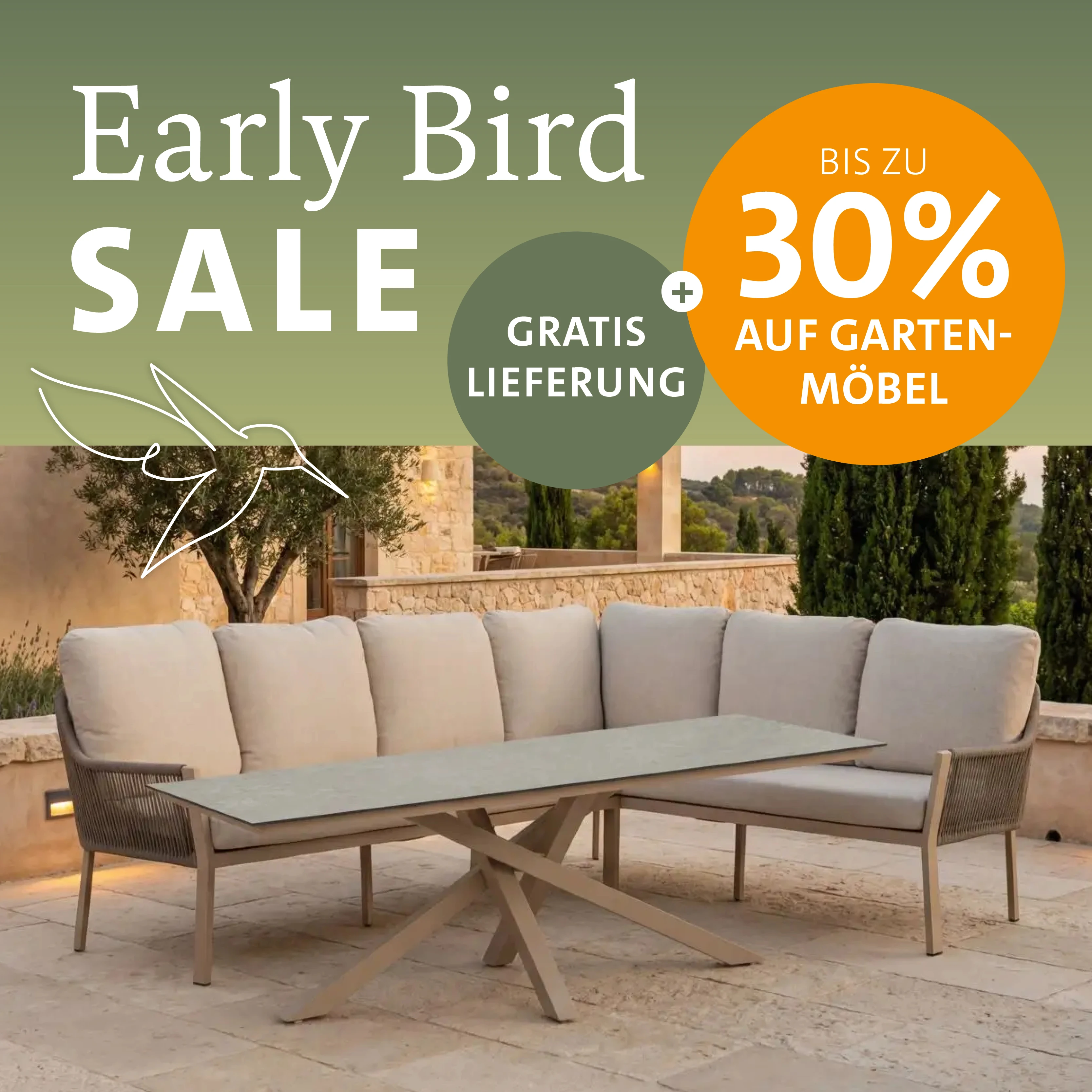 Gartenmöbel bis zu 30% reduziert + Gratis Lieferung