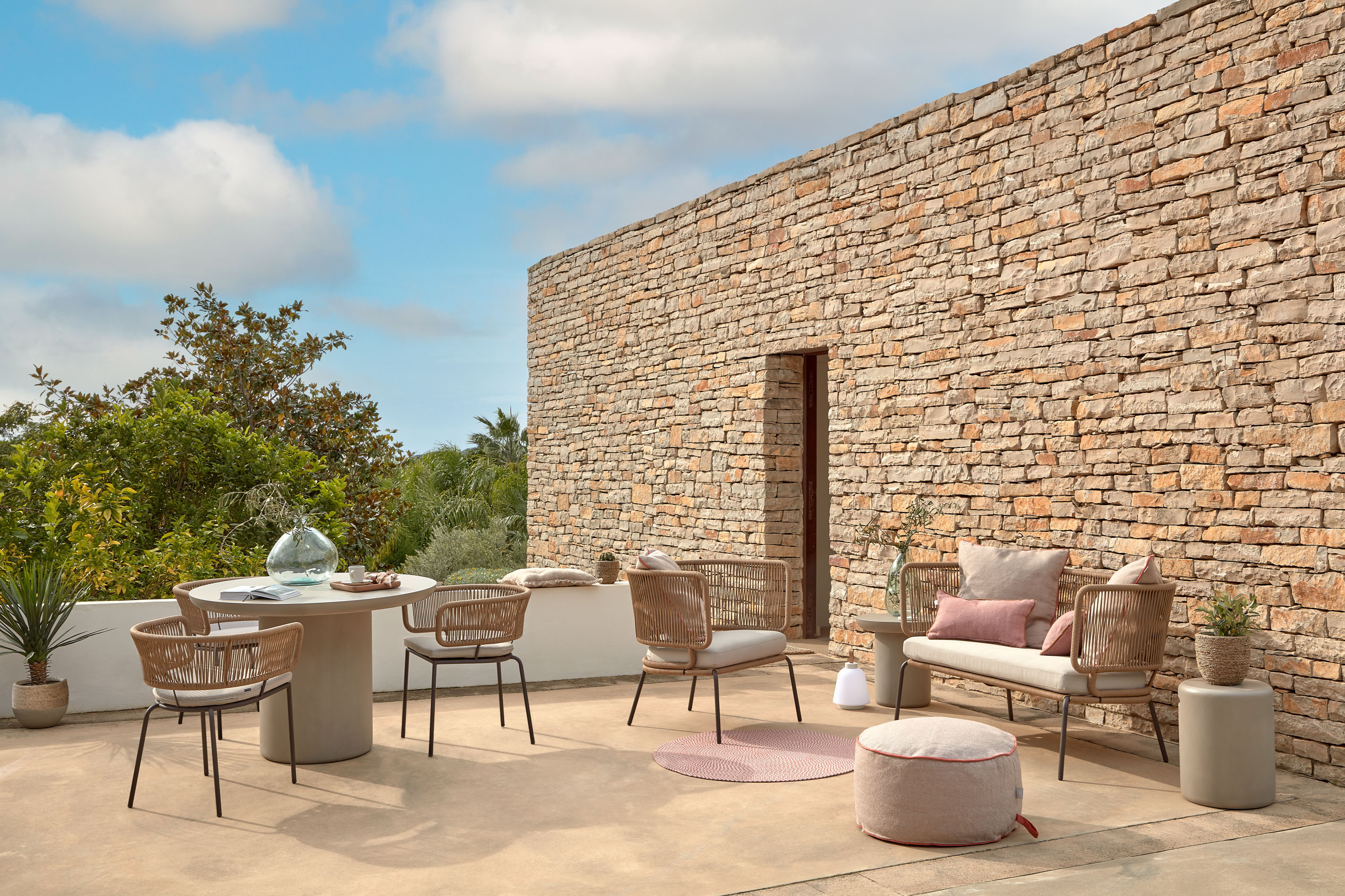 KAVE HOME Canapé de jardin NADIN