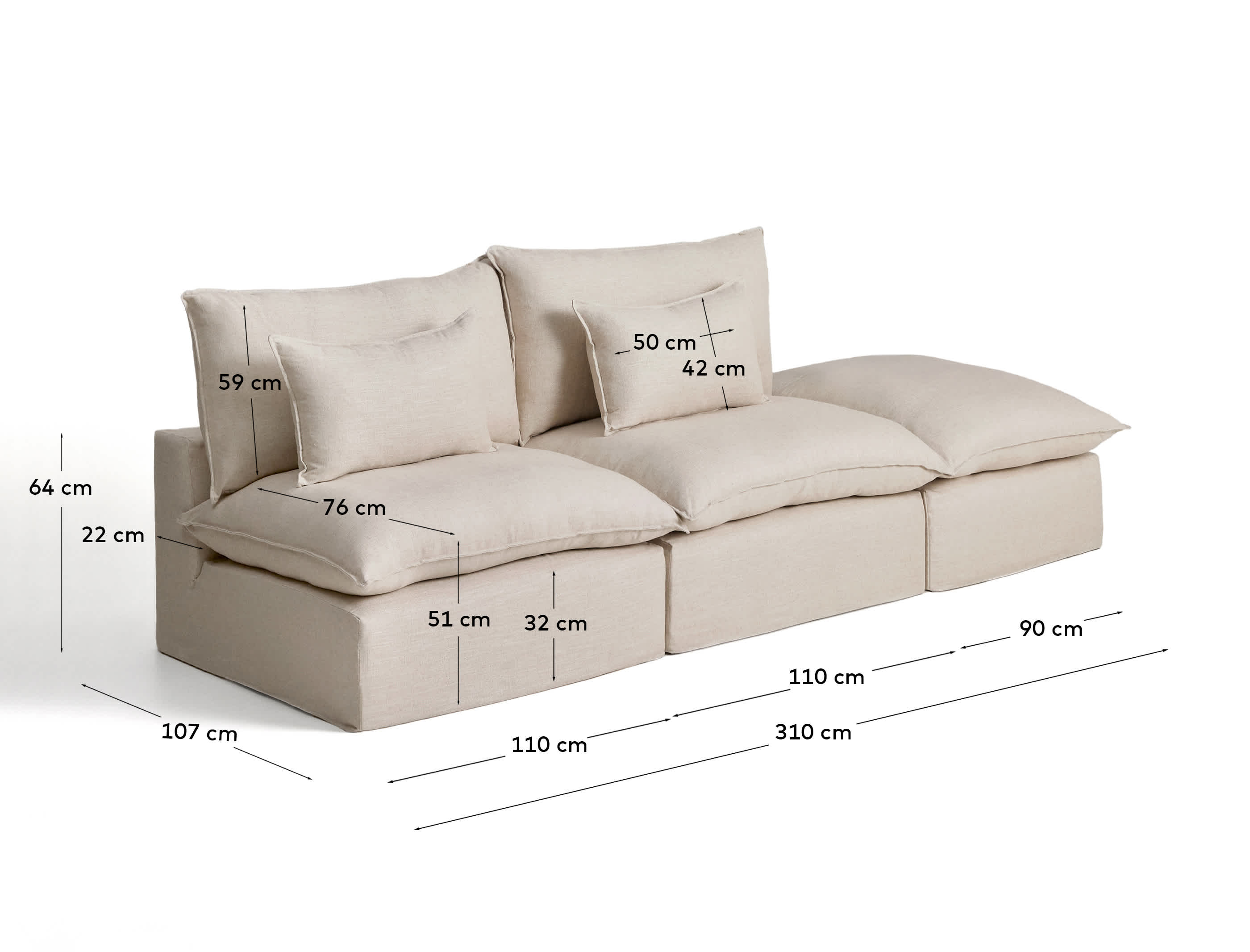 KAVE HOME Sofa ANARELA