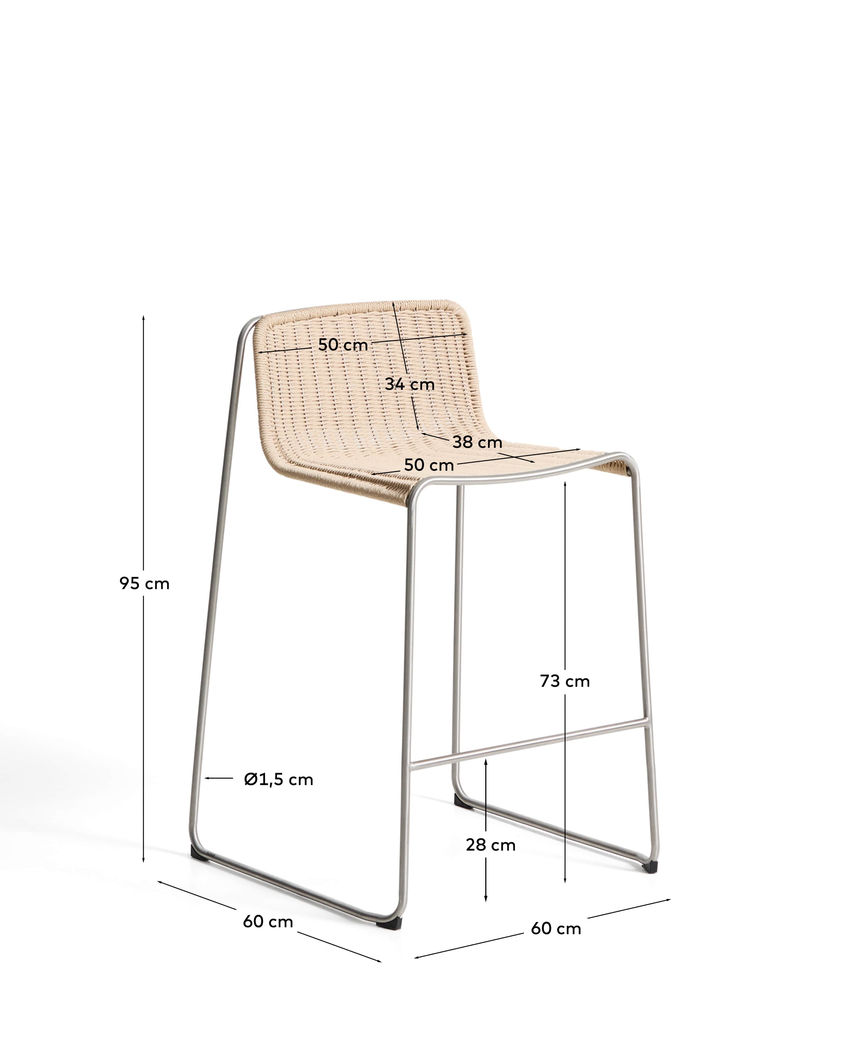 Kave Home Bar Stool ' Outdoor ' TAVARI