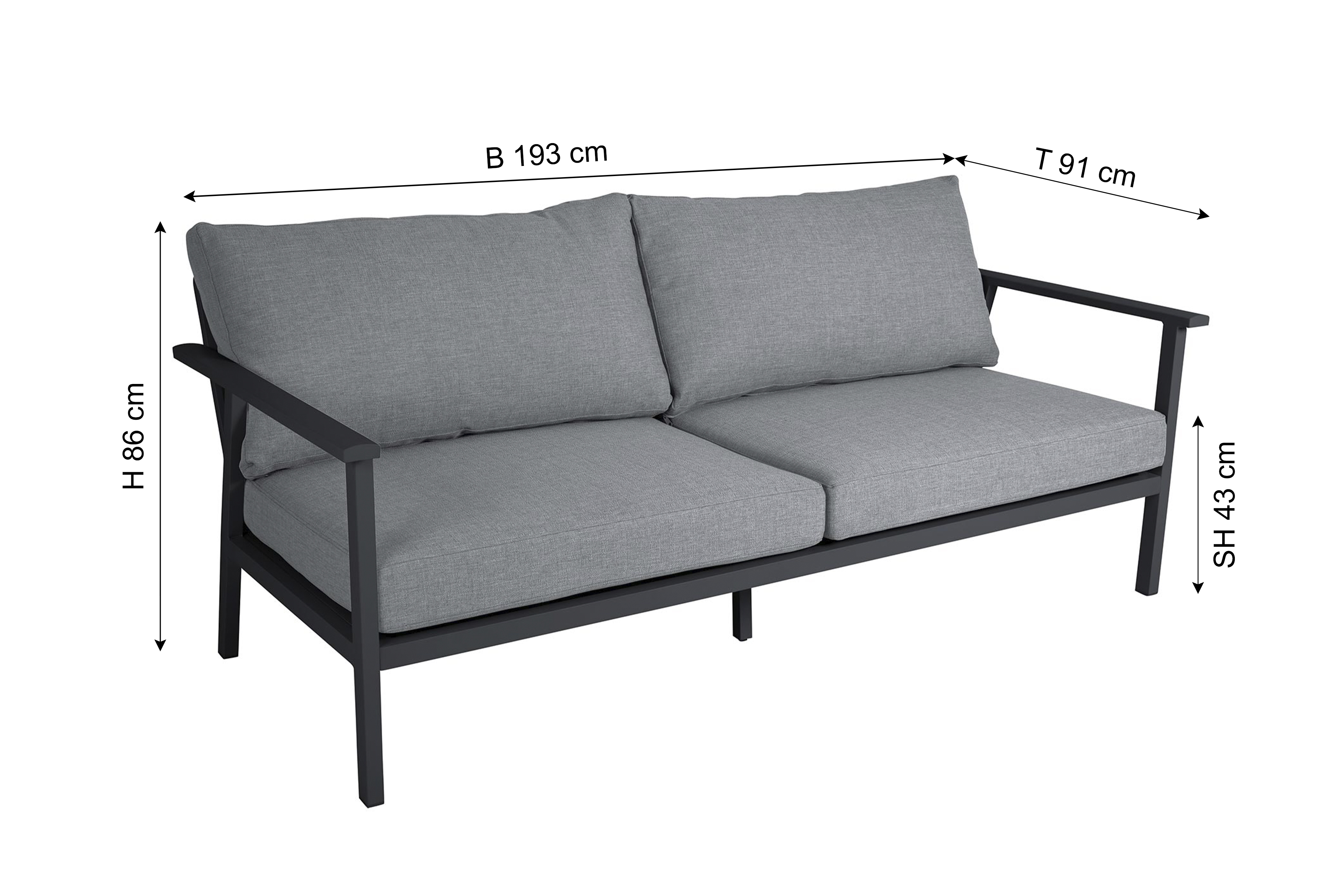BRAFAB Gartensofa SAMVARO
