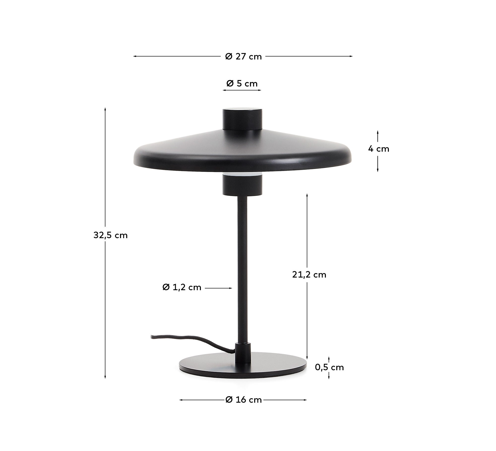 KAVE HOME Tischlampe NUVIRA