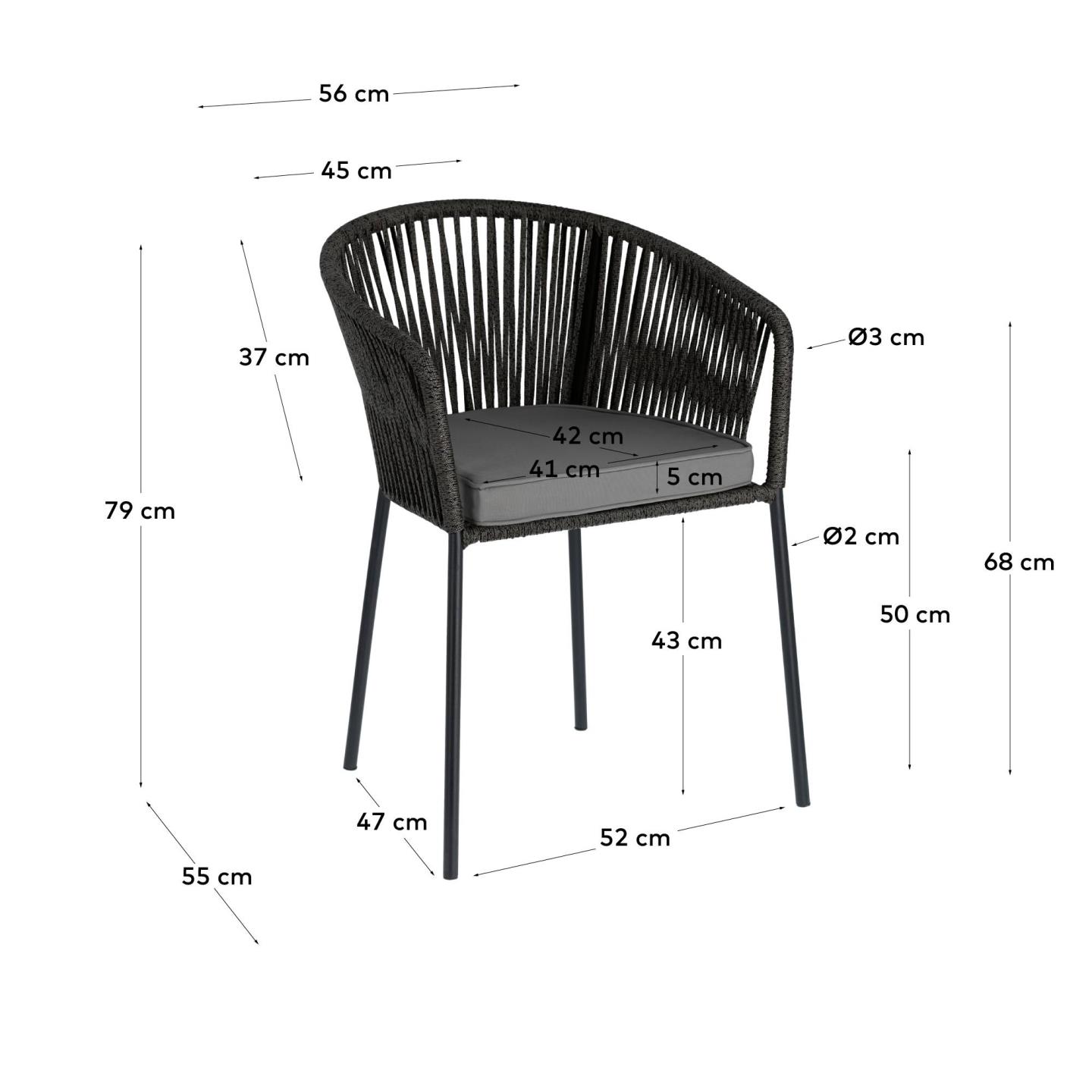 KAVE HOME Chaise de jardin YANET