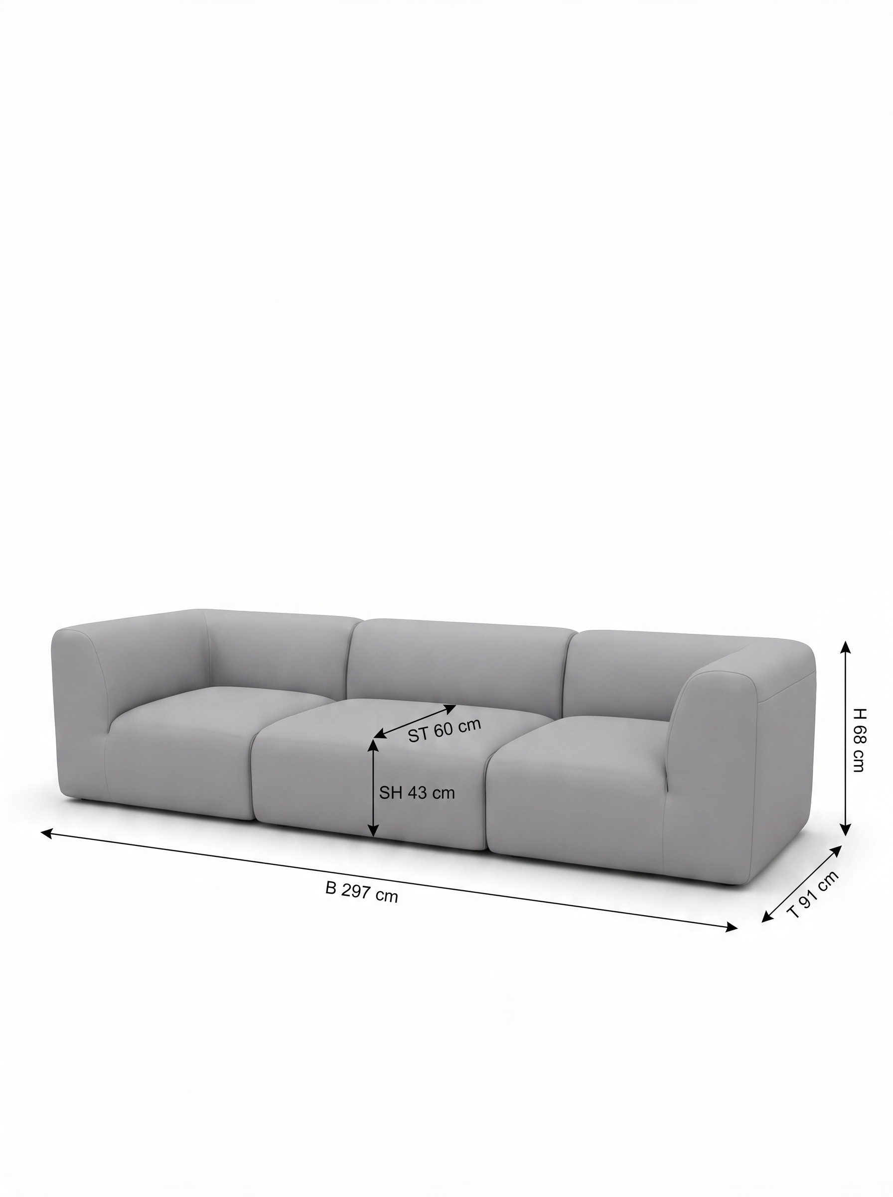 Faee canapé modulaire 3 places ELIN
