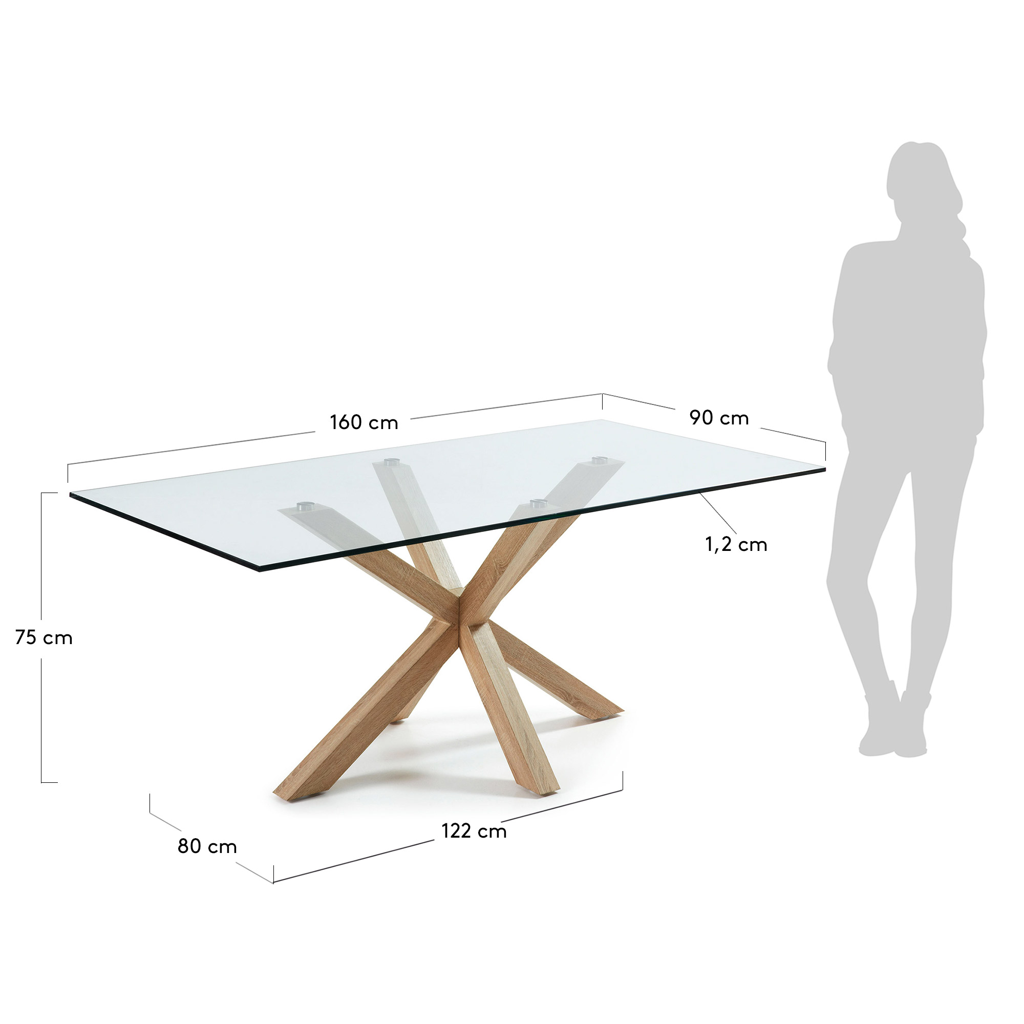 Kave Home Table de salle à manger ARGO