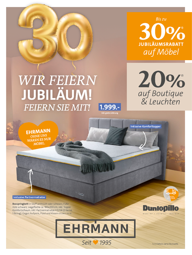 Geburtstagswochen – Prospekt Schlafen