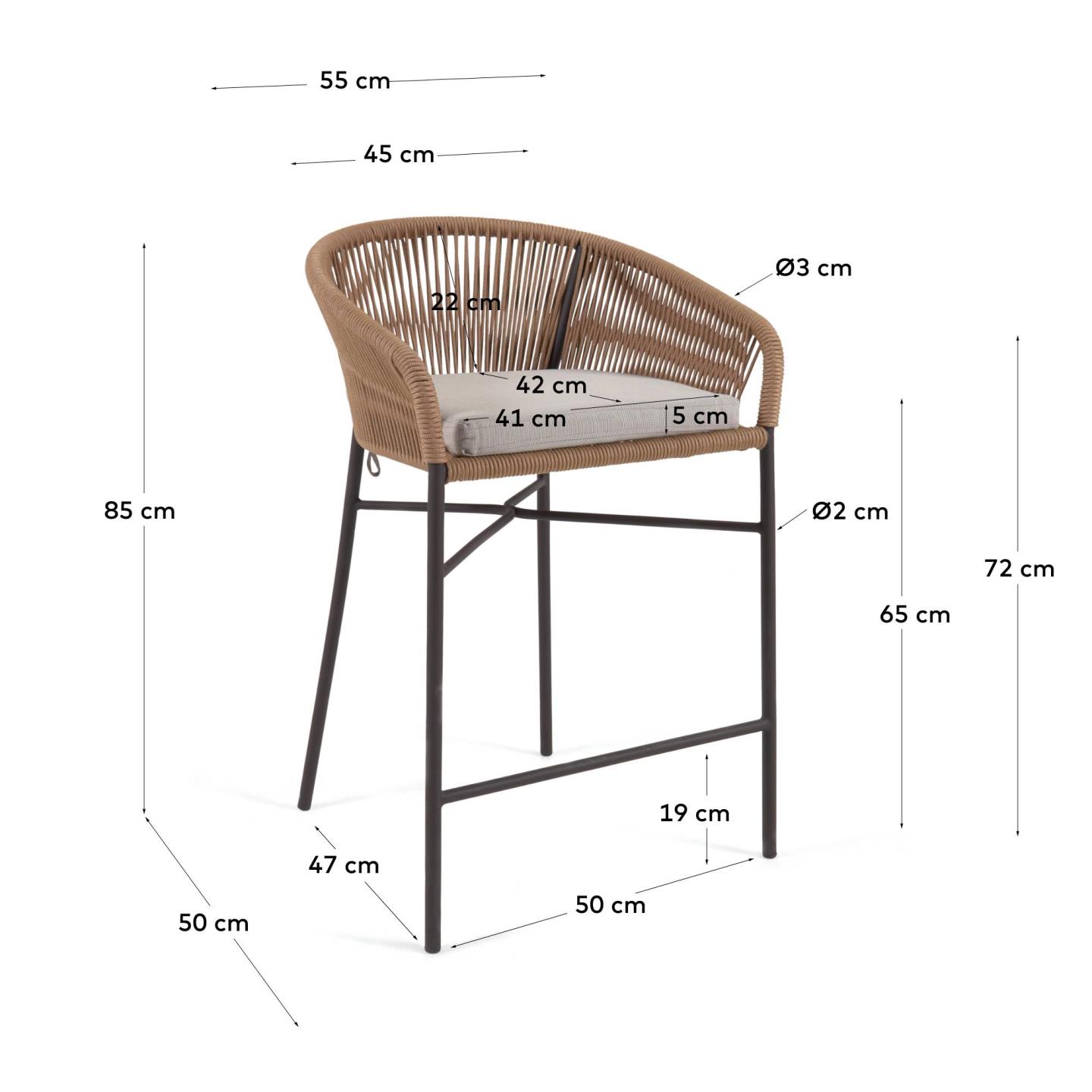 KAVE HOME Gartenhocker YANET KAVE HOME Gartenhocker YANET