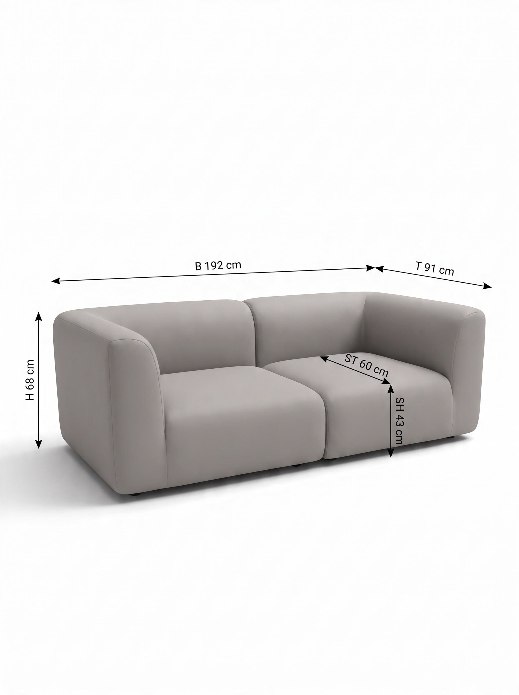 Faee canapé modulaire 2 places ELIN