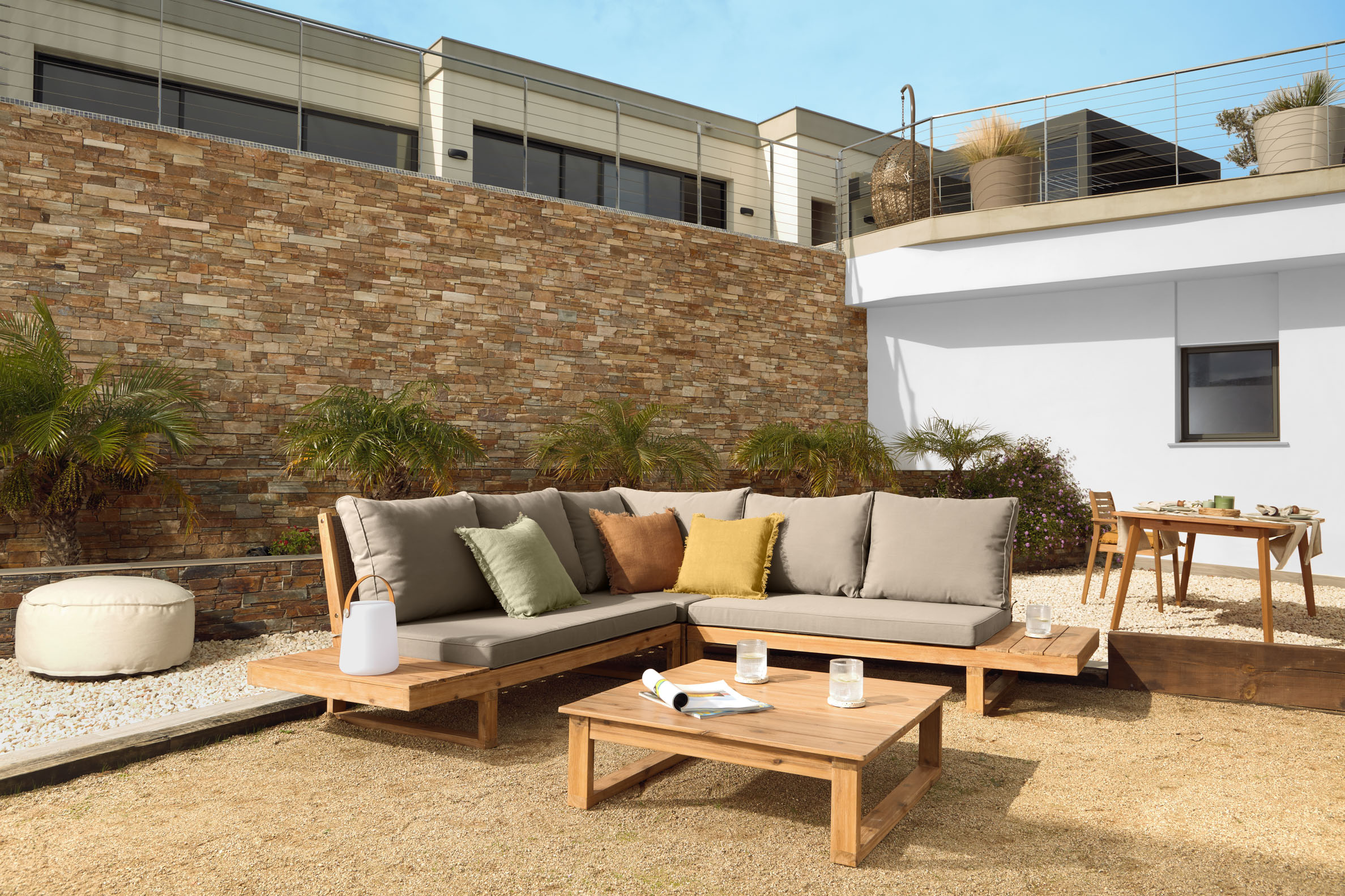 KAVE HOME Ensemble salon de jardin FLAVIINA
