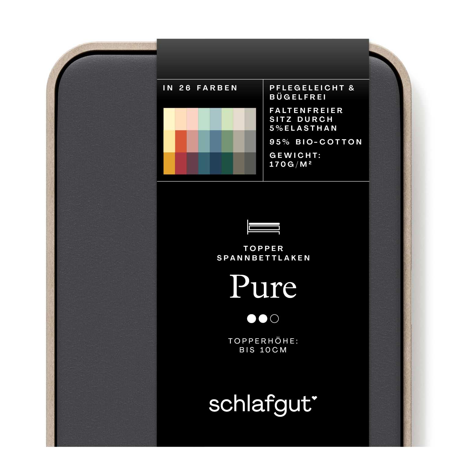 SCHLAFGUT Topper fitted sheet PURE