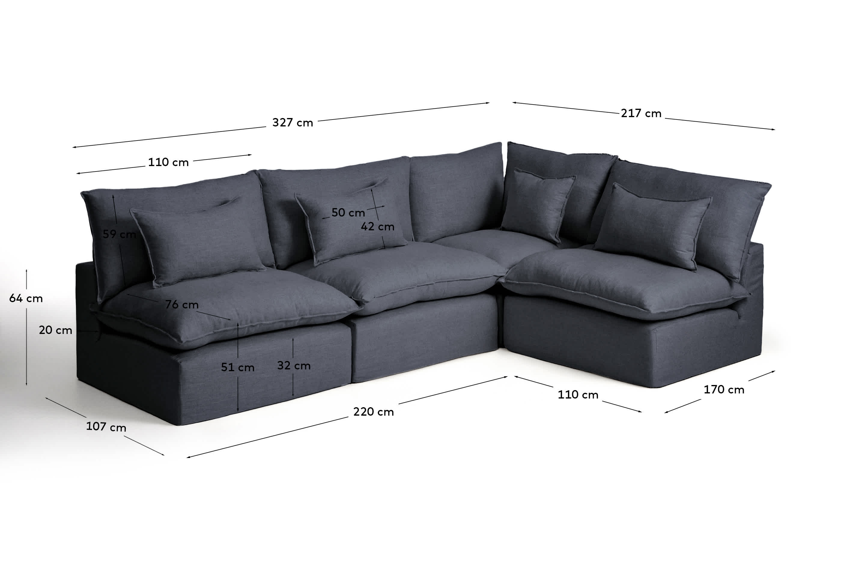 KAVE HOME Sofa ANARELA