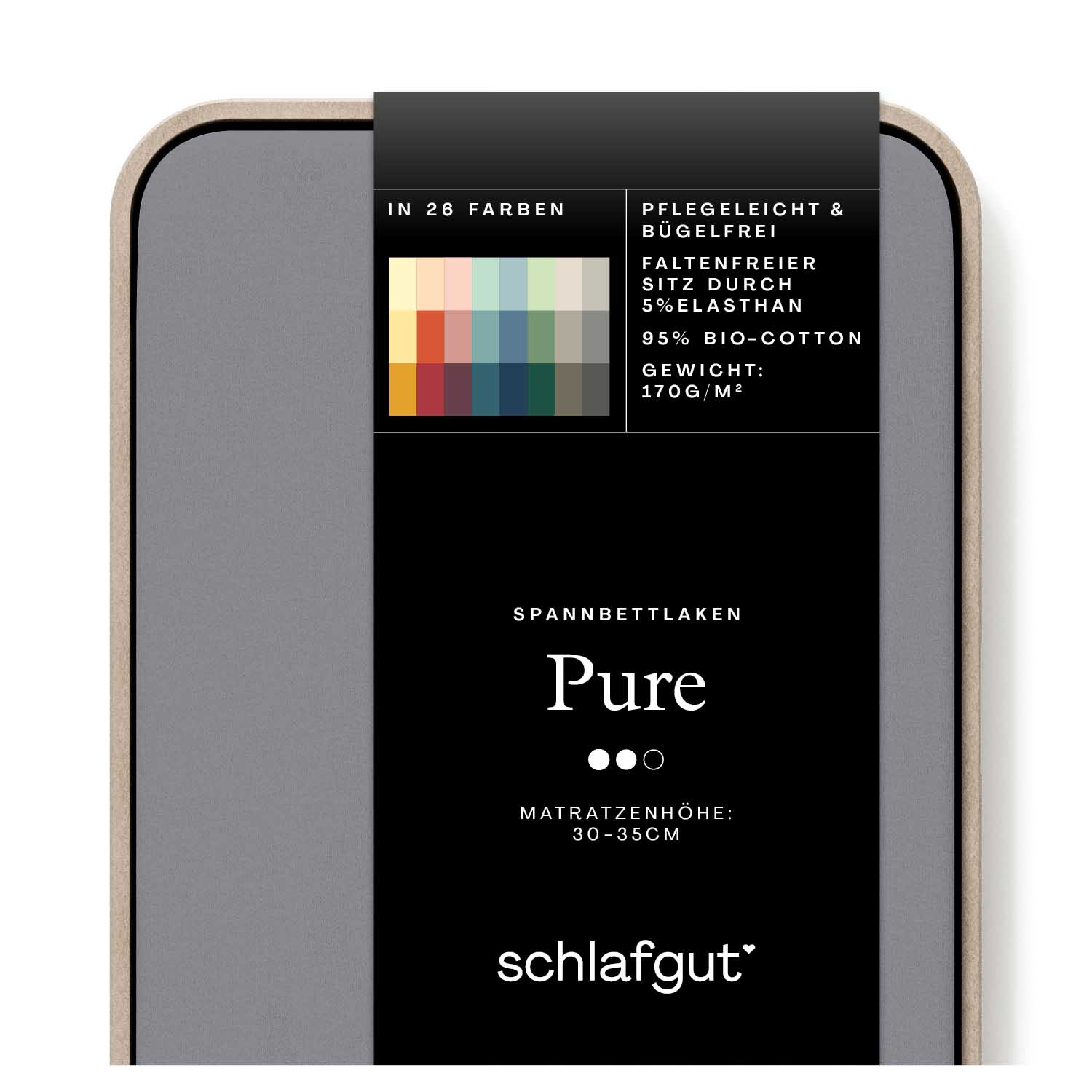 SCHLAFGUT Spannbettlaken PURE