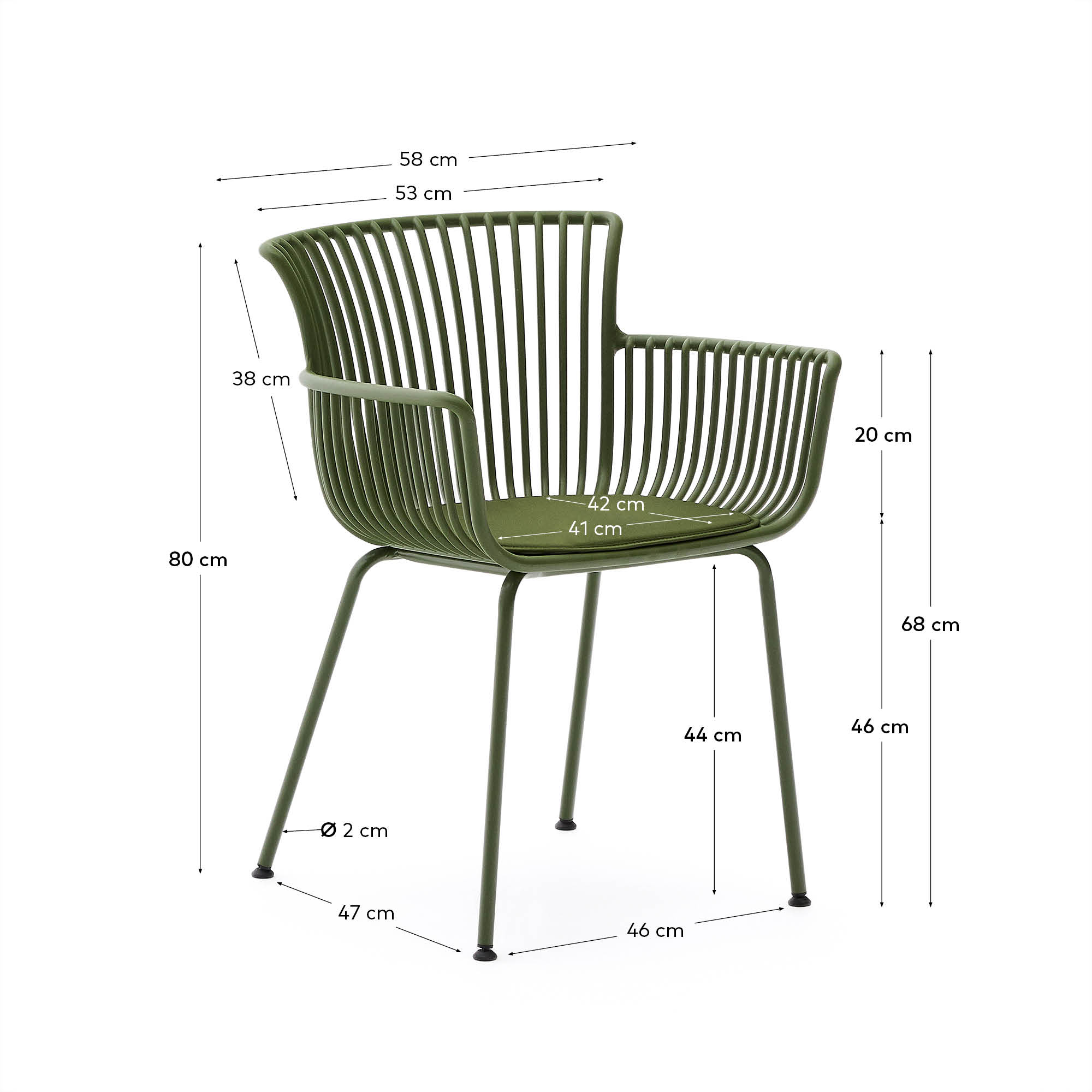 KAVE HOME Gartenstuhl SURPIKA