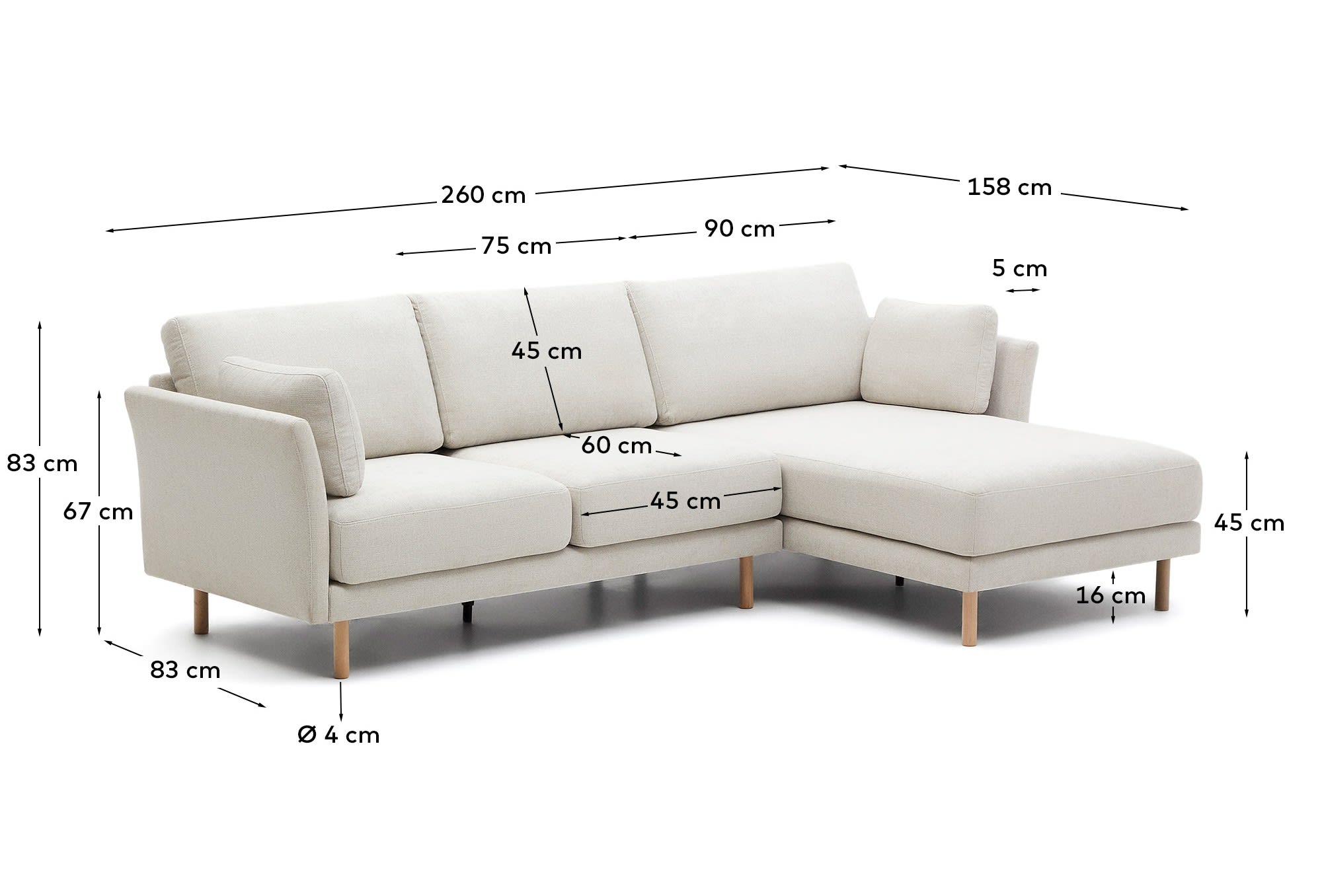KAVE HOME Sofa GILMA