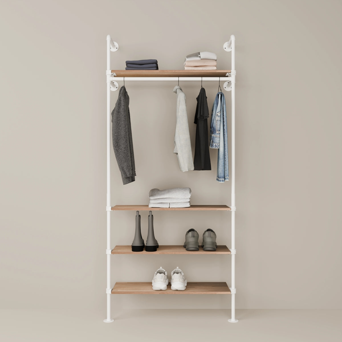 Système de tringle à vêtements PAMO KIM 1 OAK