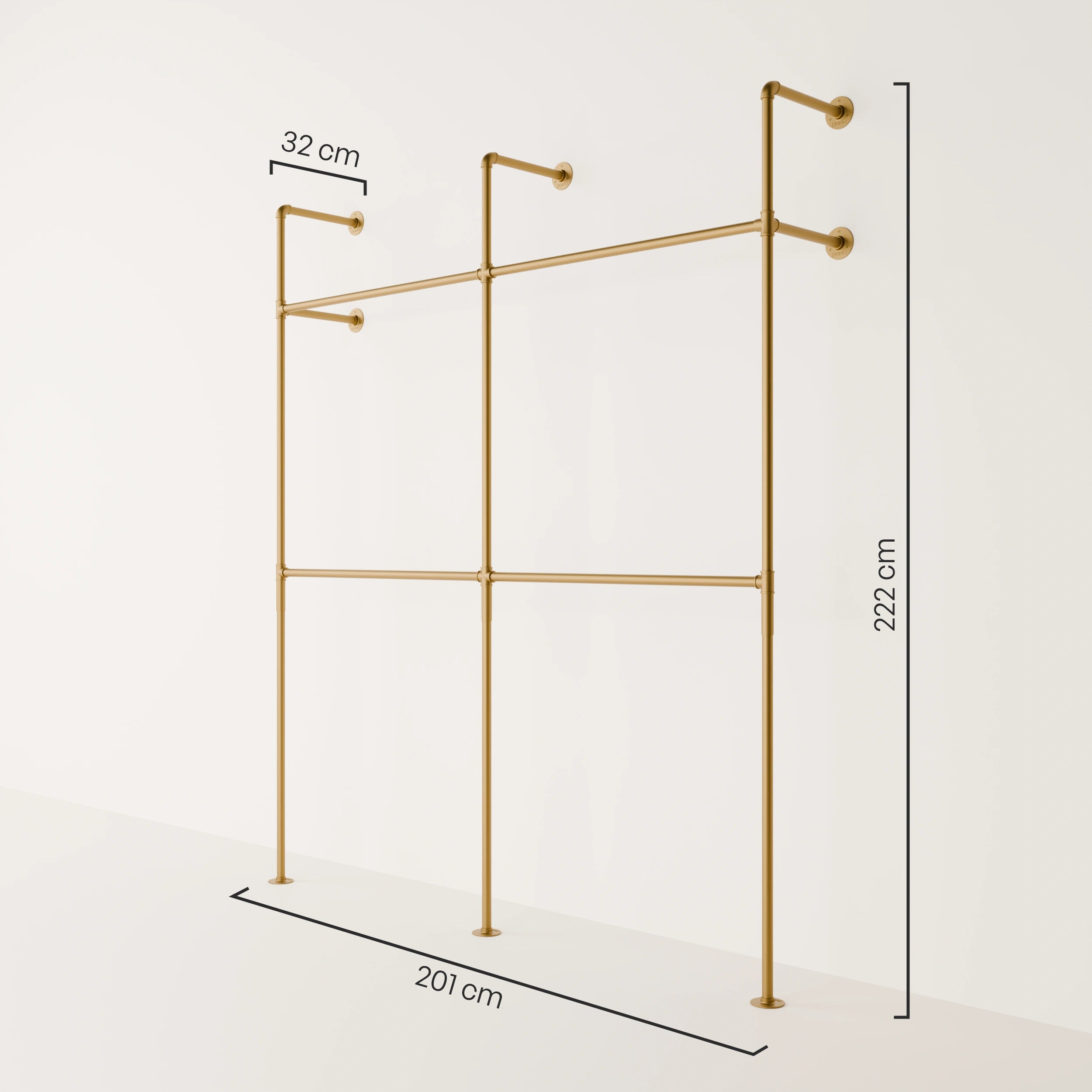 PAMO DESIGN Système de tringles à vêtements KIM DOUBLE 2