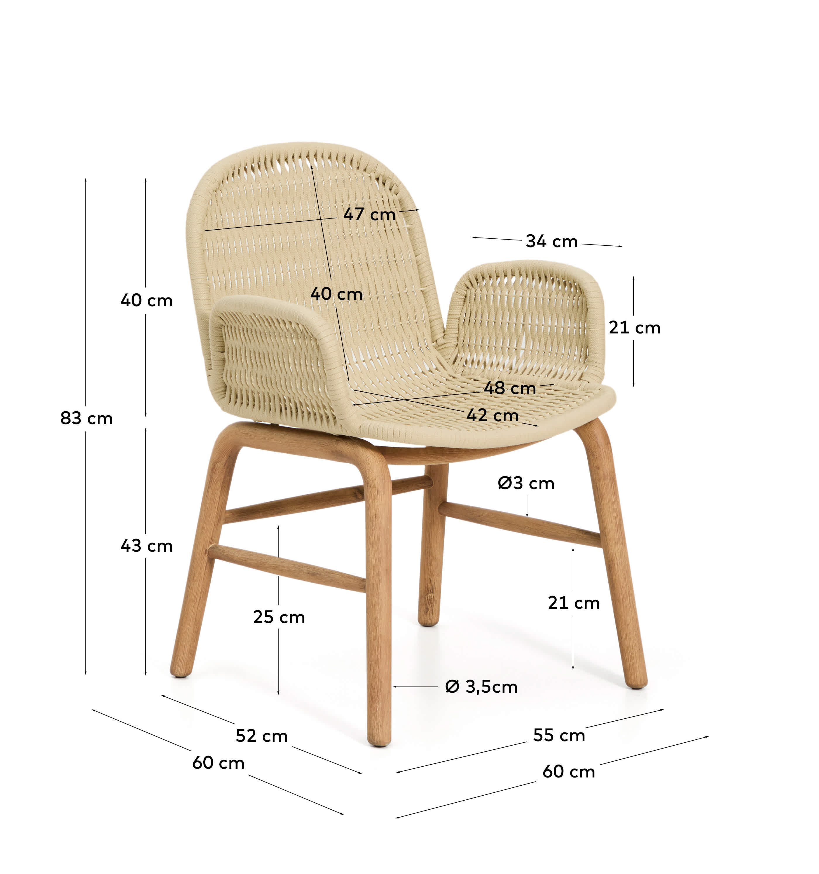 KAVE HOME Gartenstuhl ALIPA