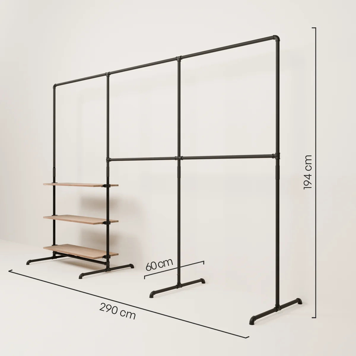 PAMO Kleiderständer LAS 3 OAK