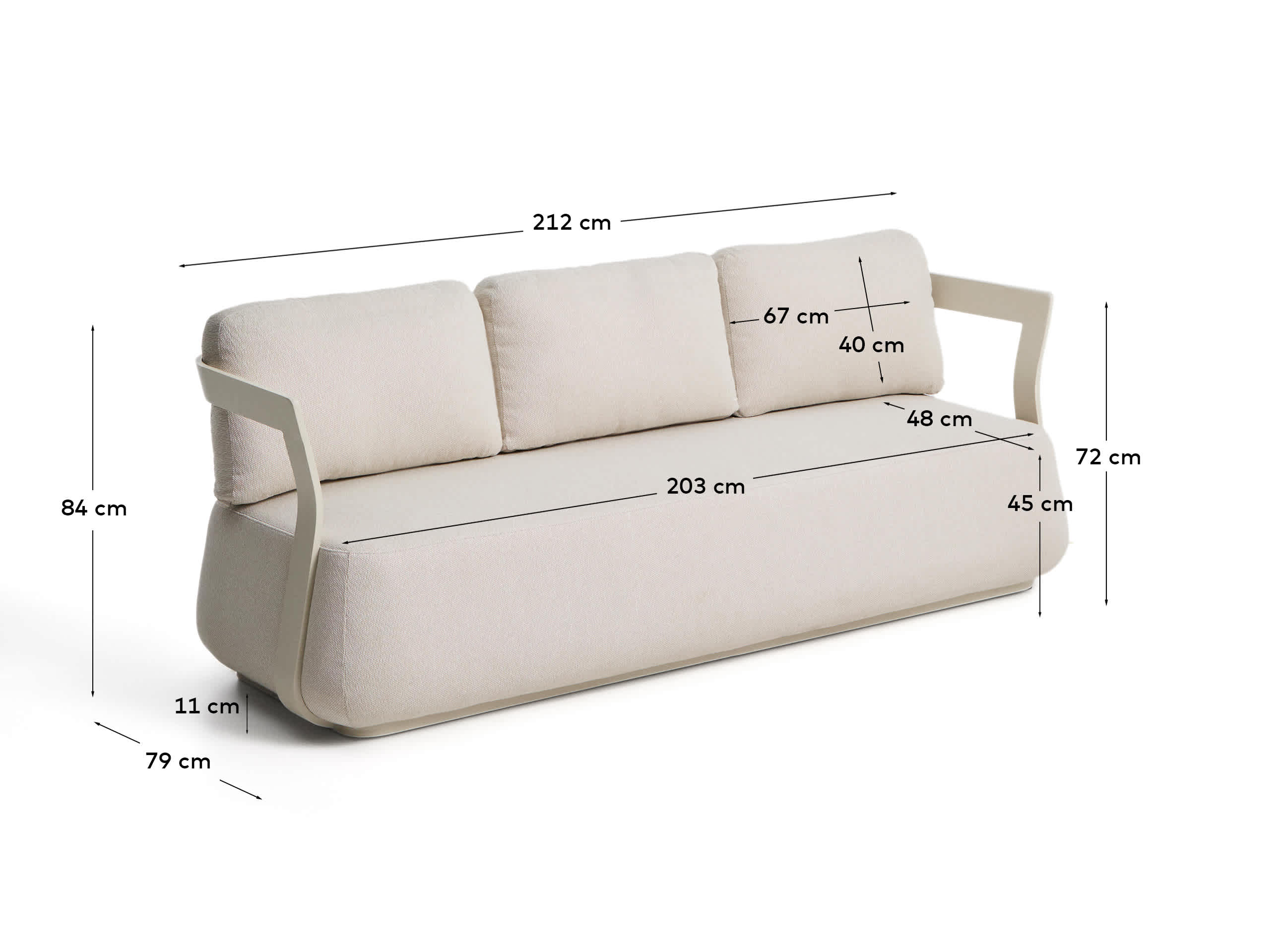 Kave Home Canapé de jardin TAMARIS
