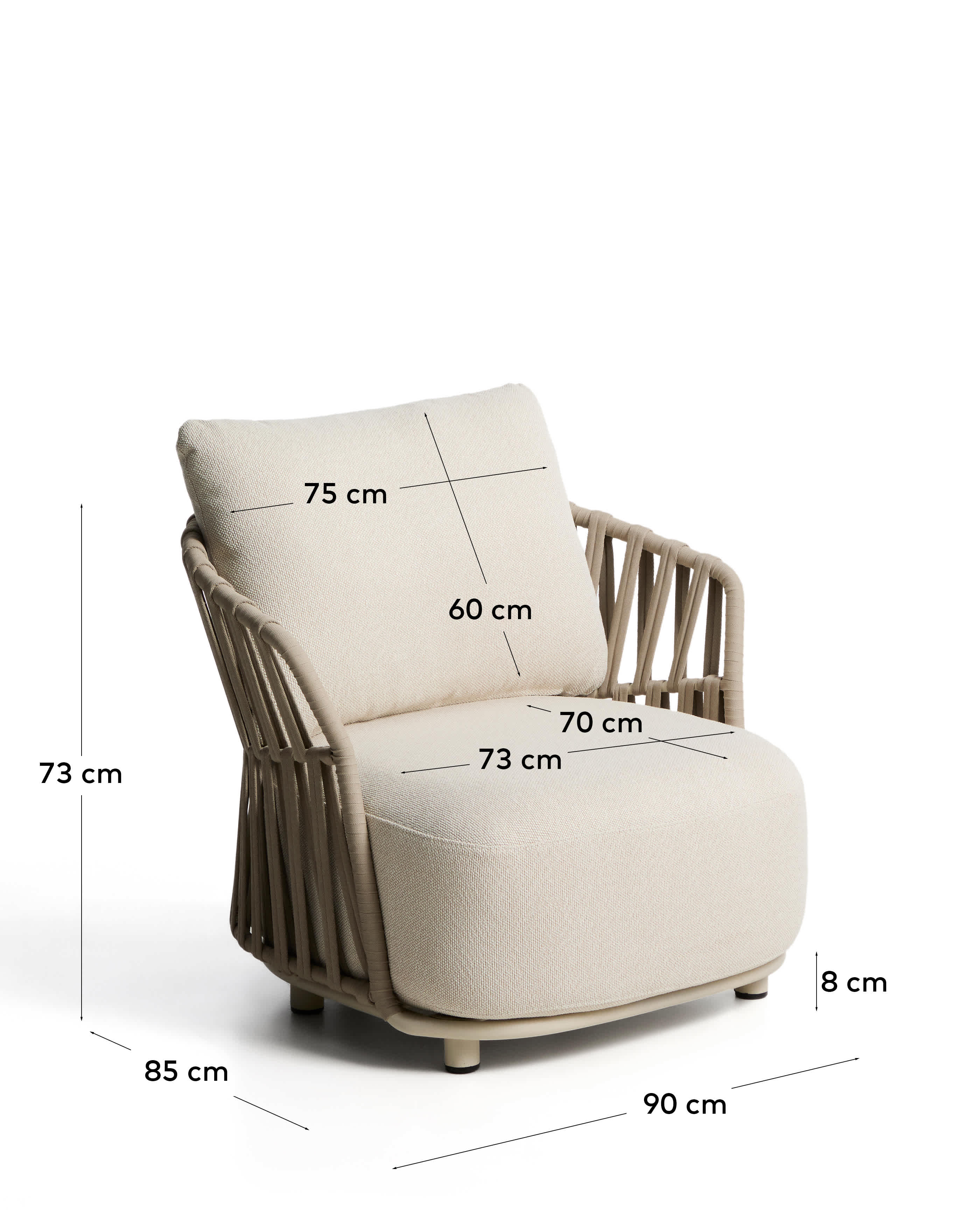 KAVE HOME Gartensessel OSANI
