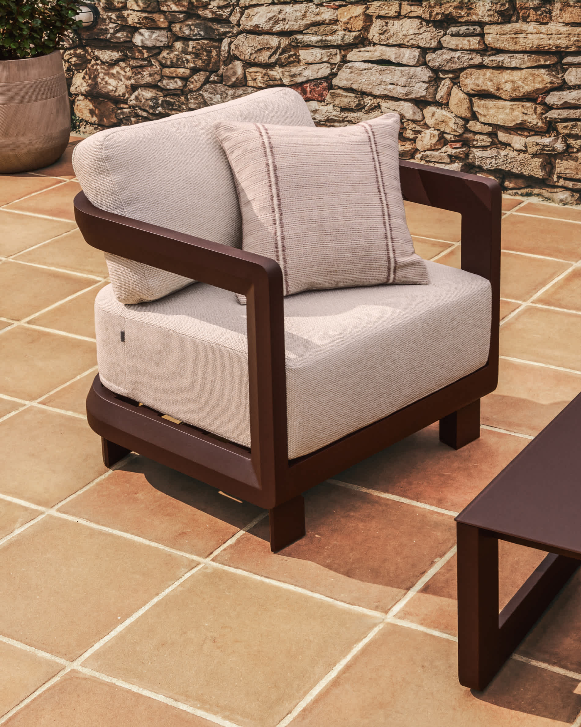 KAVE HOME Fauteuil de jardin NERANO